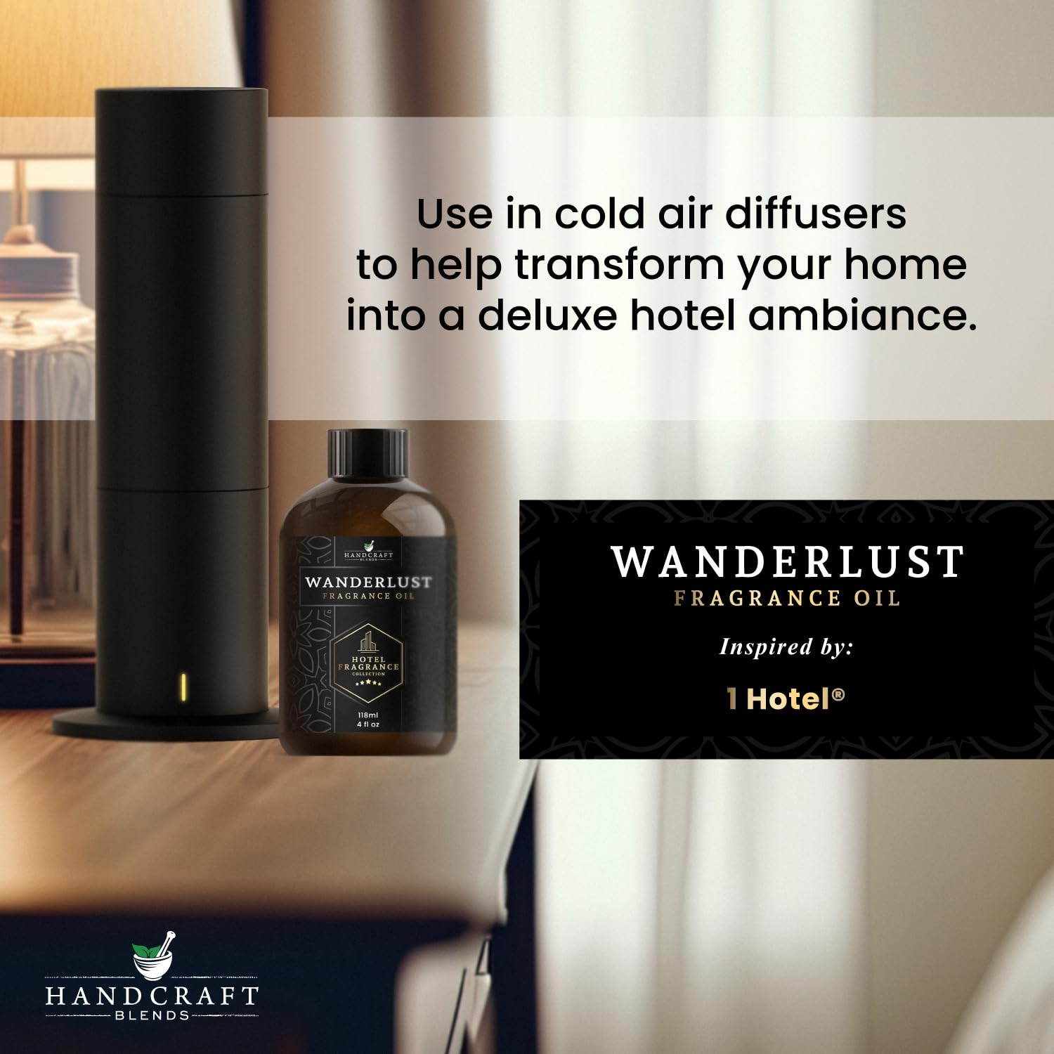 Handcraft Blends Hotel Fragrance Oil Wanderlust Scent – Luxury Hotel Collection Diffuser Oil Scents
