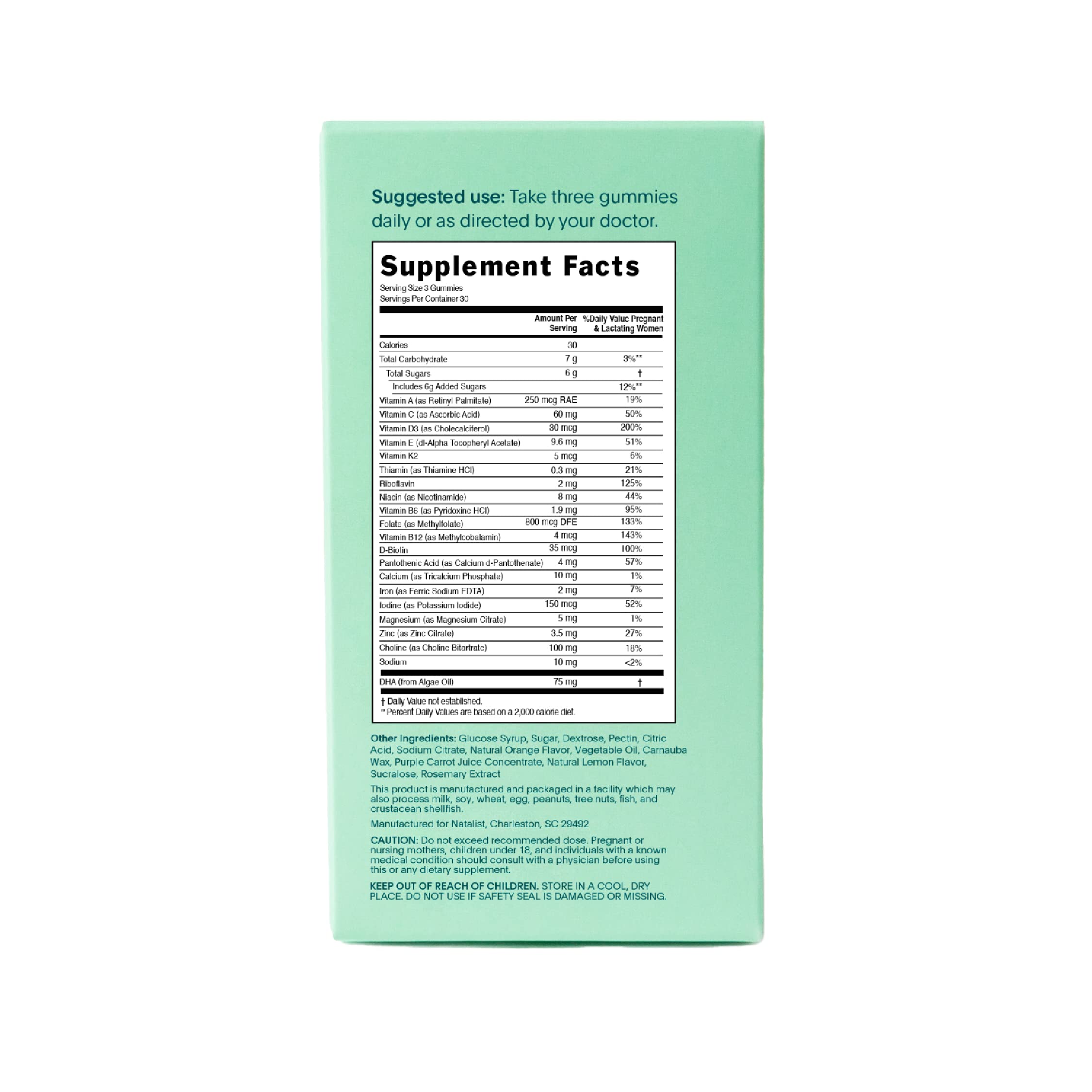 NATALIST Daily Immune Preconception & Pregnancy Gummy Bundle Prenatal Gummies 90 Count