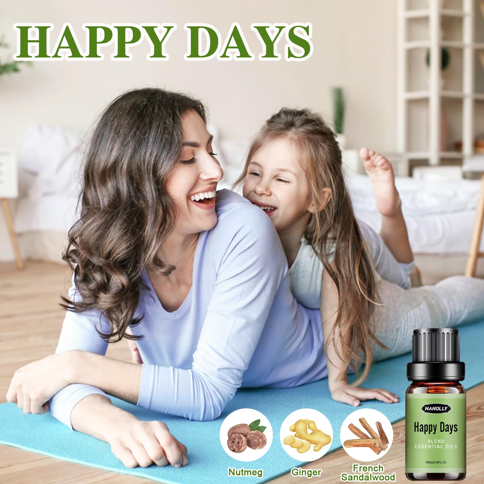 Essential Oils Blend Set, Fragrance Oil Aromatherapy Essential Oils Kit for Diffuser (6x10ML)