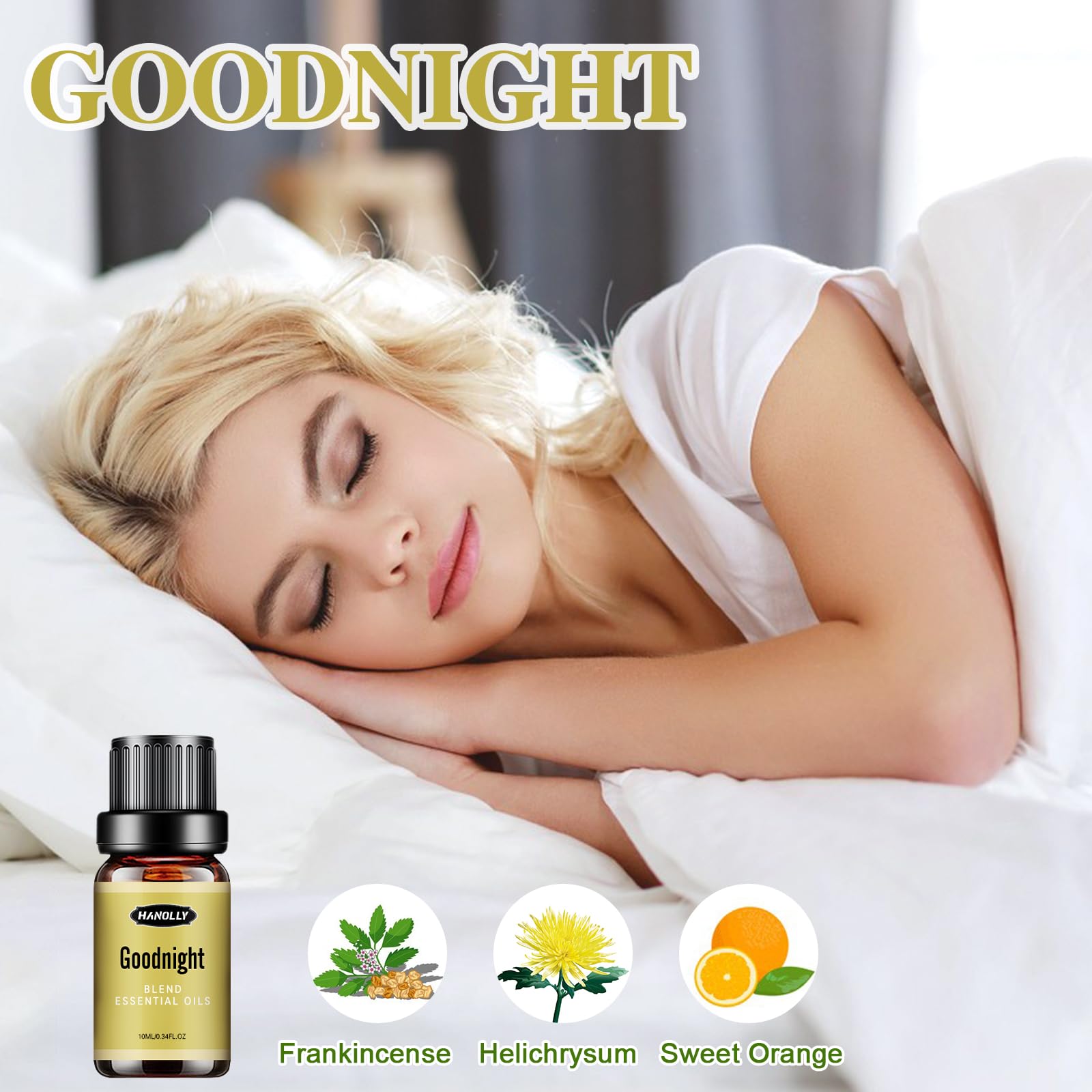 Essential Oils Blend Set, Fragrance Oil Aromatherapy Essential Oils Kit for Diffuser (6x10ML)