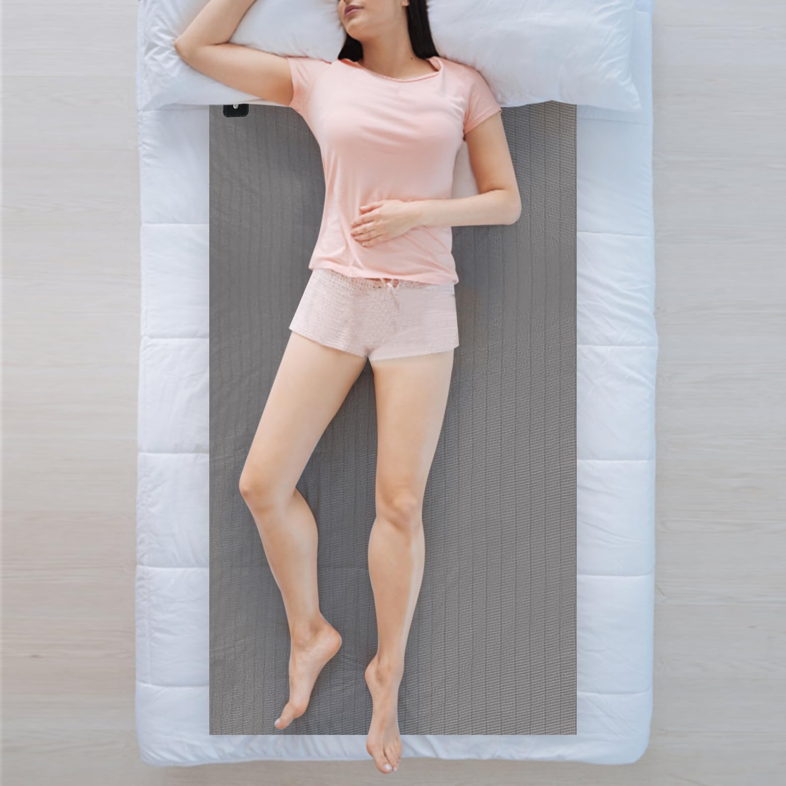 Grounding Mat for Bed, Grounding Sheets Blanket with Grounding Cord, Earthing Mat Grounding Pad