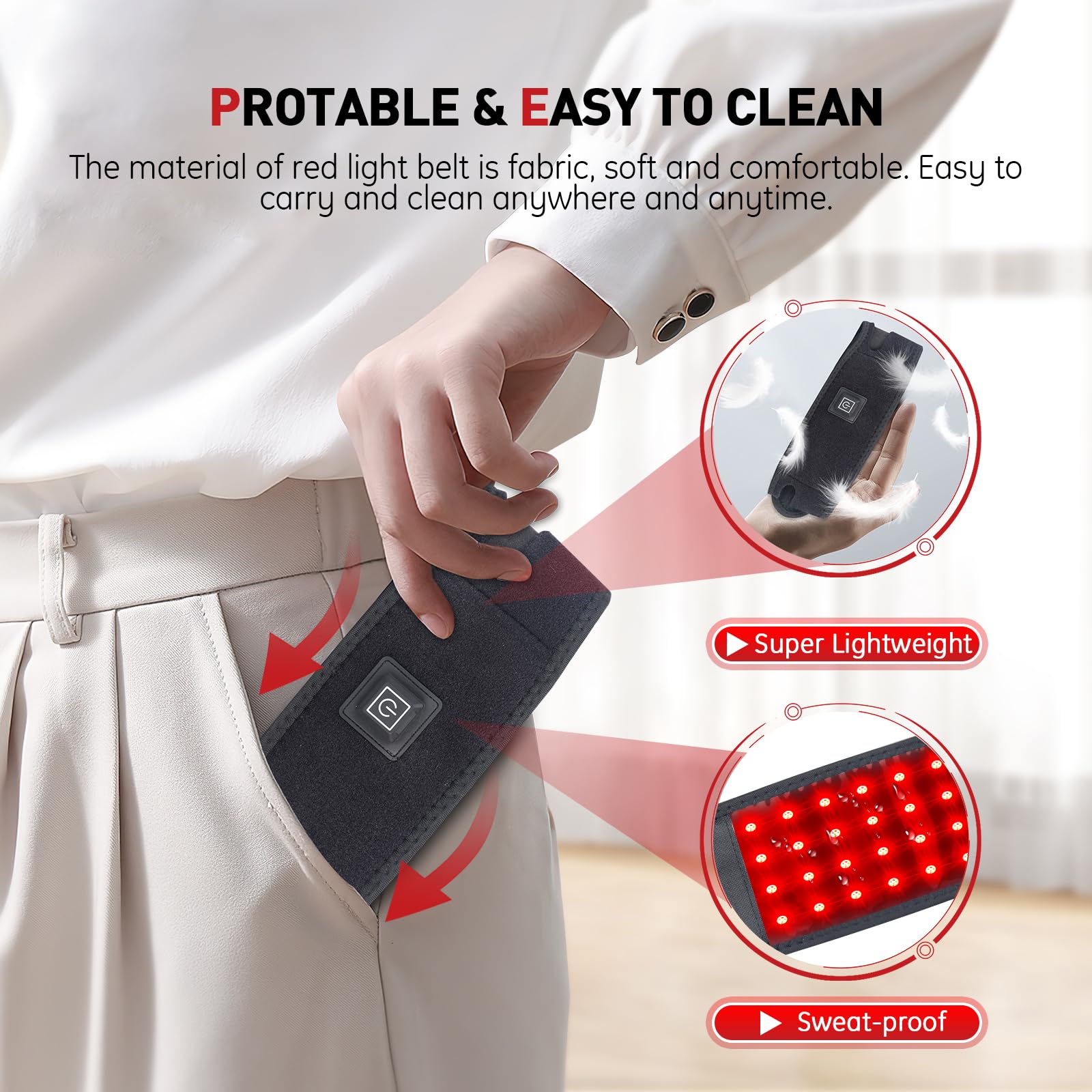 Rikimxin Red Light Therapy for Neck, 660nm Red Light and 850nm Near Infrared Light Therapy Pad