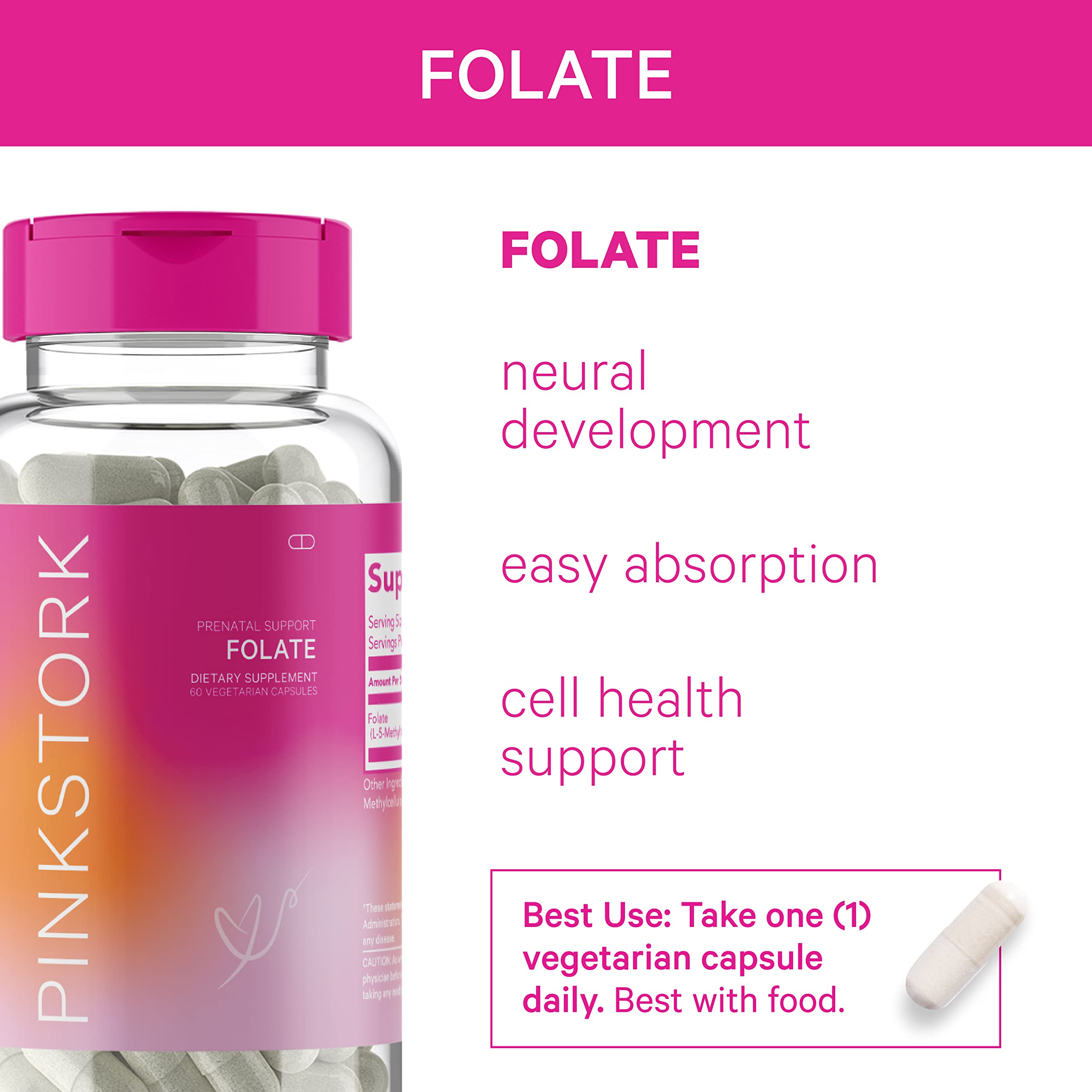 Pink Stork Ultimate Prenatal Vitamin Trio: Total Prenatal + Pro + Folate, Pregnancy Probiotic for Women