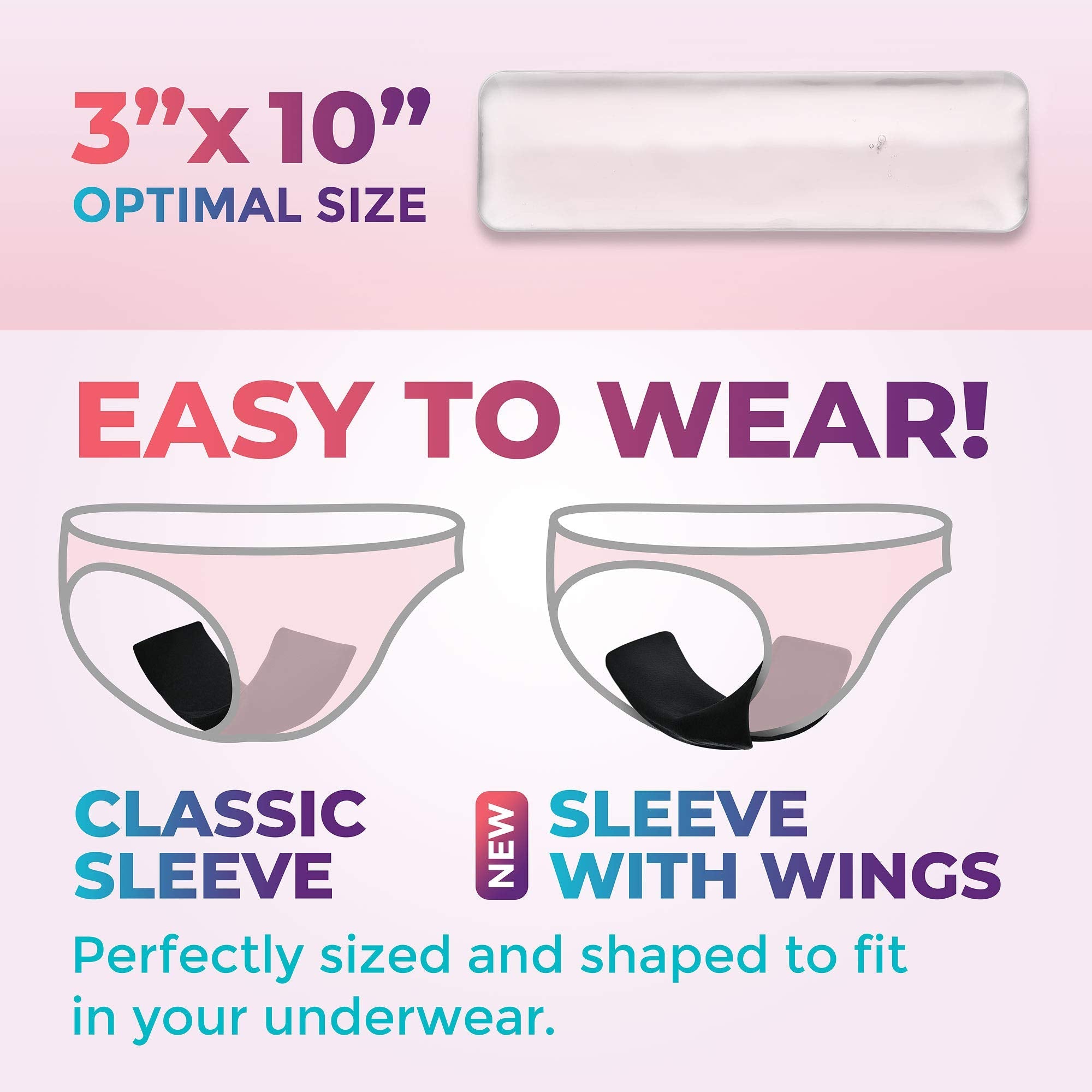 Reusable Perineal Ice Packs with Washable Sleeves – for Hemorrhoids, Postpartum Vaginal Pain