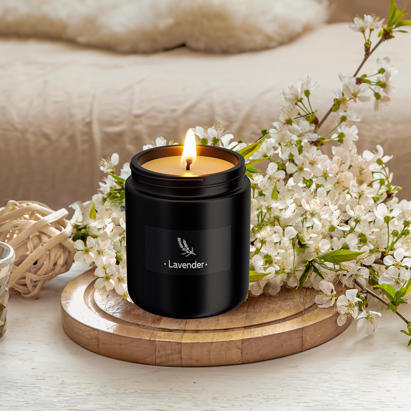 2 Pack Scented Candles for Home Scented, Strong Fragranced Aromatherapy Candles - 6 Oz