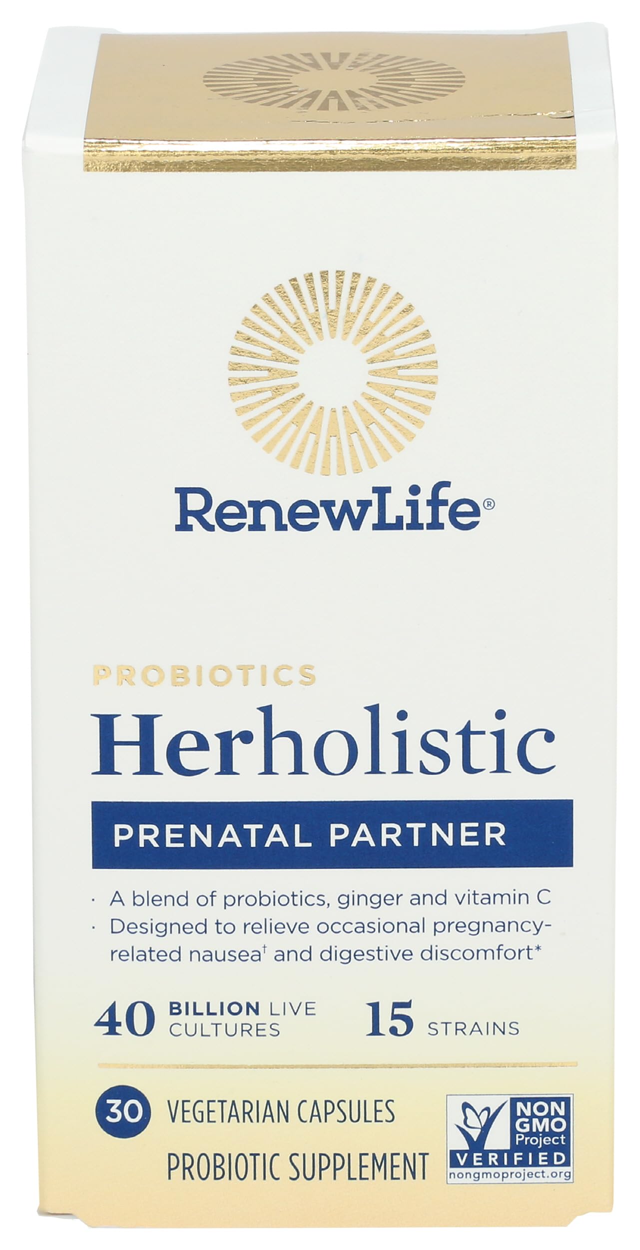 Renew Life Herholistic Prenatal Partner Probiotic 40 Billion, 30 CT