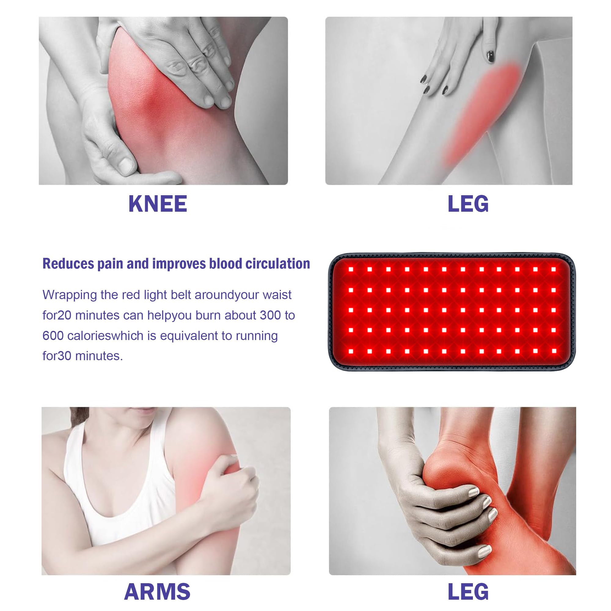 Kate brothers Red Light Therapy Belt - for Neck Near Infrared Light Therapy & Red Light Therapy