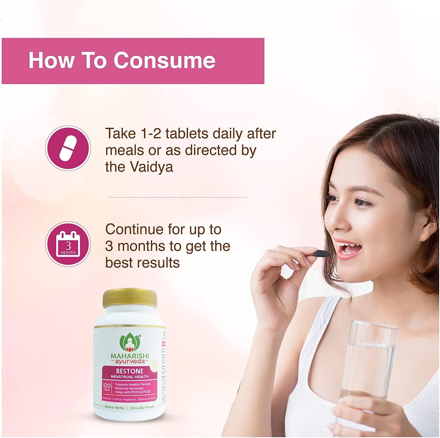 OTAA Ayurveda Restone Tablets | Shatavari PCOD PCOS Supplements for Women | Supports Healthy Periods