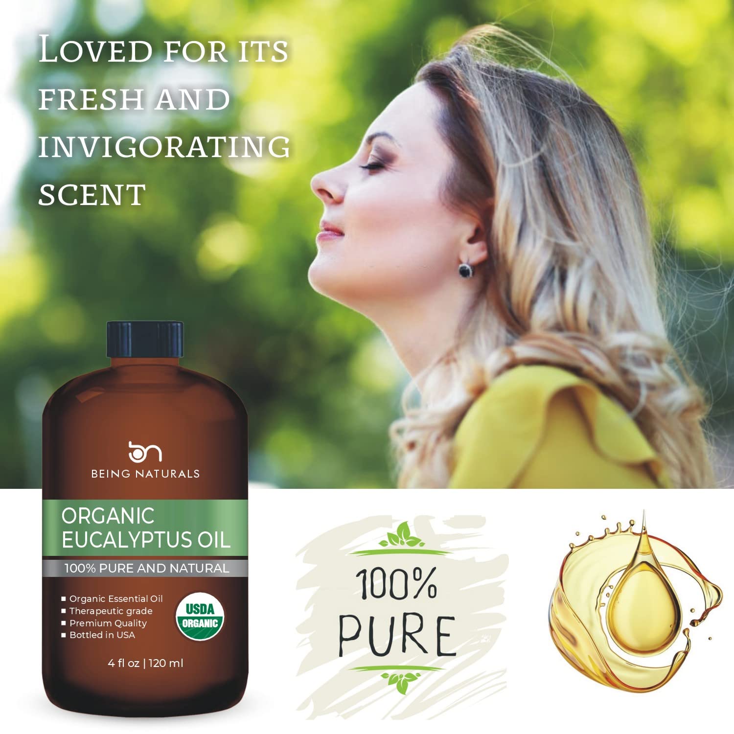 Organic Eucalyptus Essential Oil - Huge 4 FL OZ - 100% Pure & Natural – Premium Natural Oil