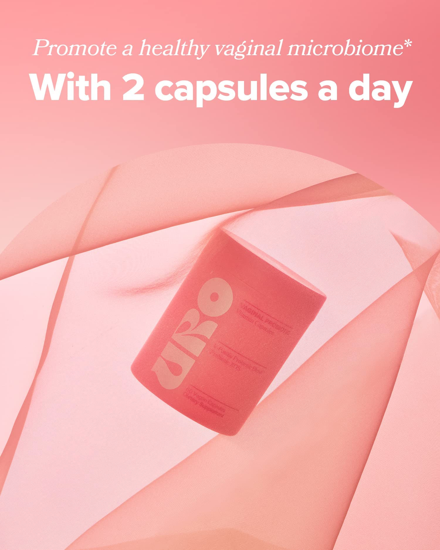 URO Vaginal Probiotics for Women pH Balance with Prebiotics & Lactobacillus Probiotic Blend