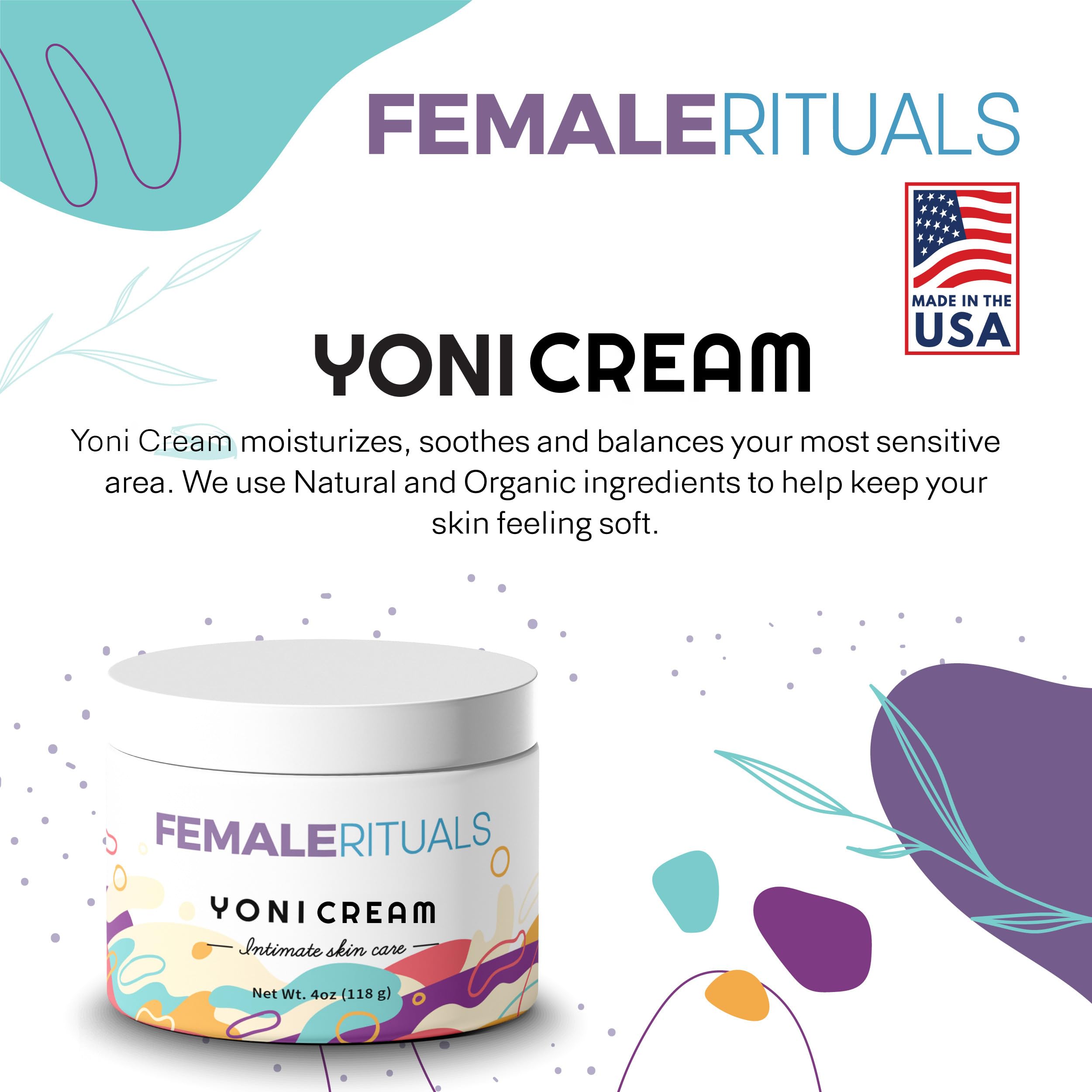 FEMALE RITUALS Vulva Moisturizing Cream - Vulva Care Balm - Clinically Tested Vaginal Moisturizer