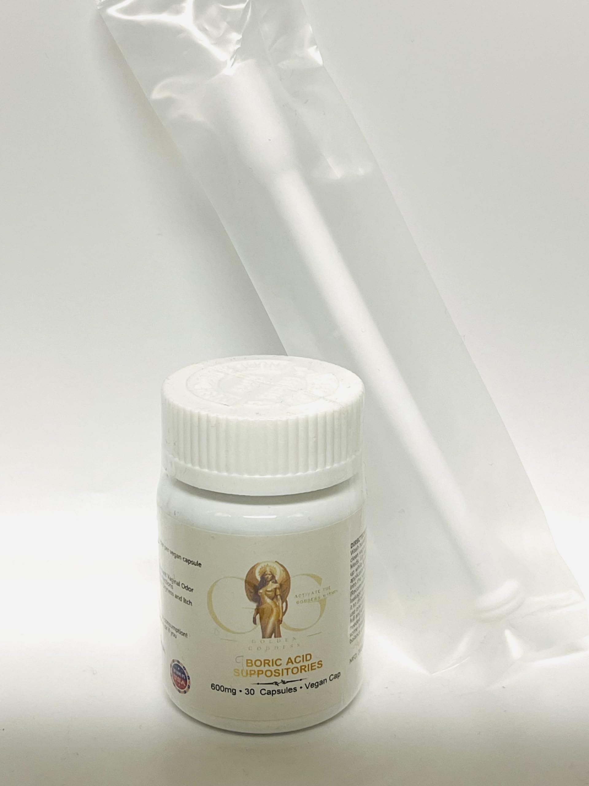 Boric Acid Suppositories - Boric Acid Vaginal Suppositories w/Applicator - Feminine Care - Healthy Vagina