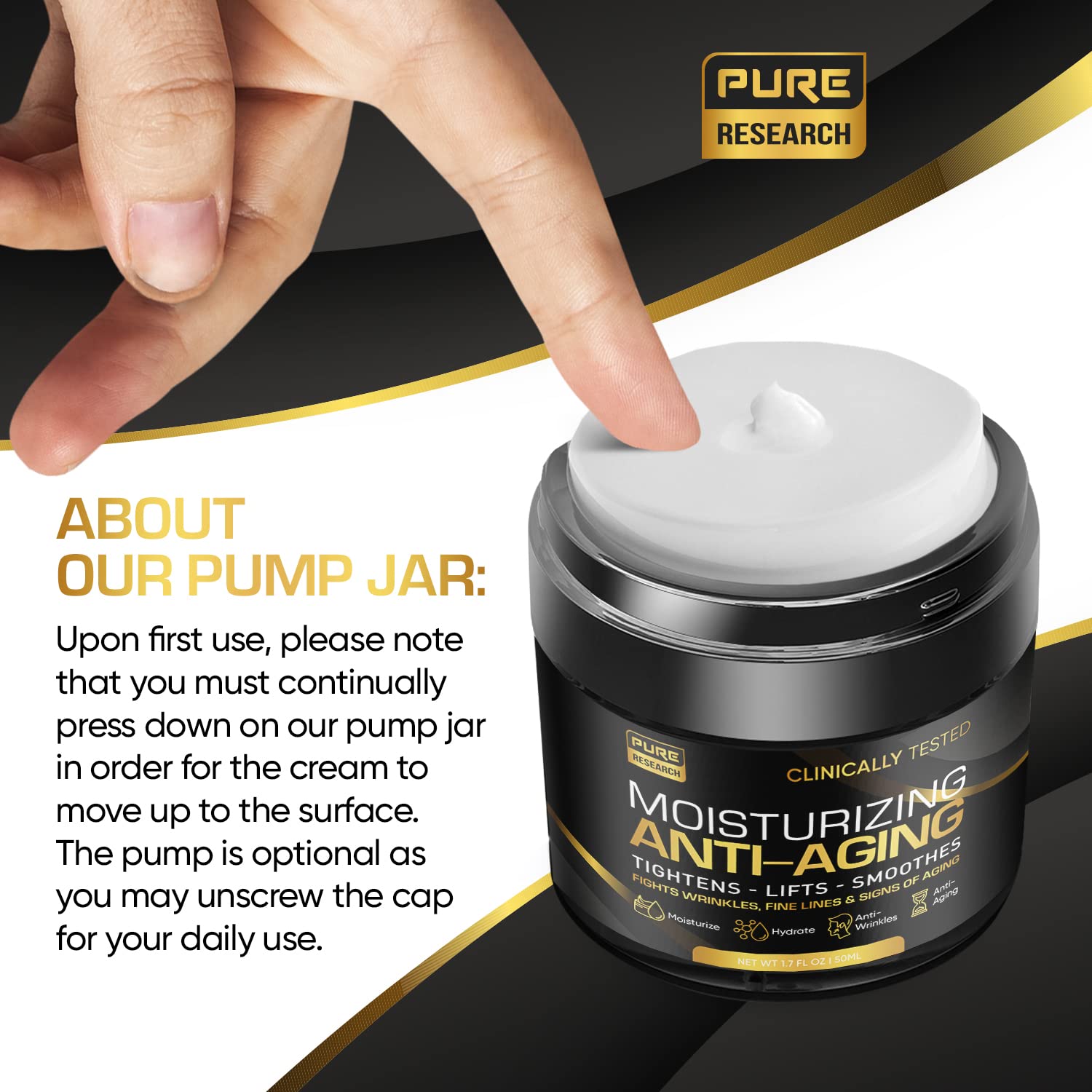 Men's Face Cream Moisturizer - Anti-Aging Cream For Men, Collagen, Retinol & Hyaluronic