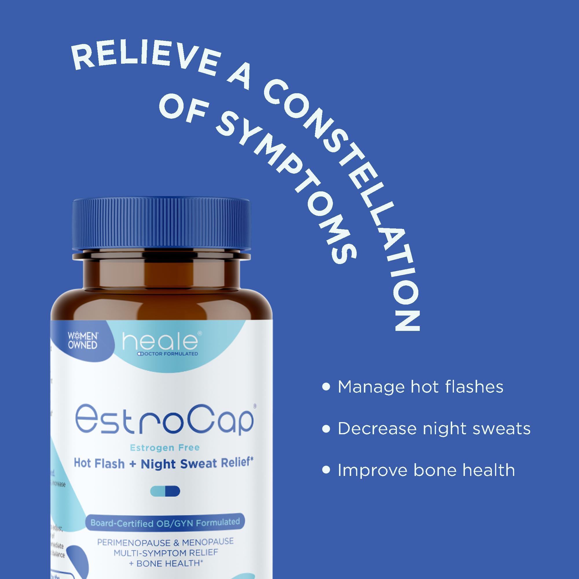 Estrocap by Heale Health Menopause Supplements for Women - Menopausal Relief Vitamins