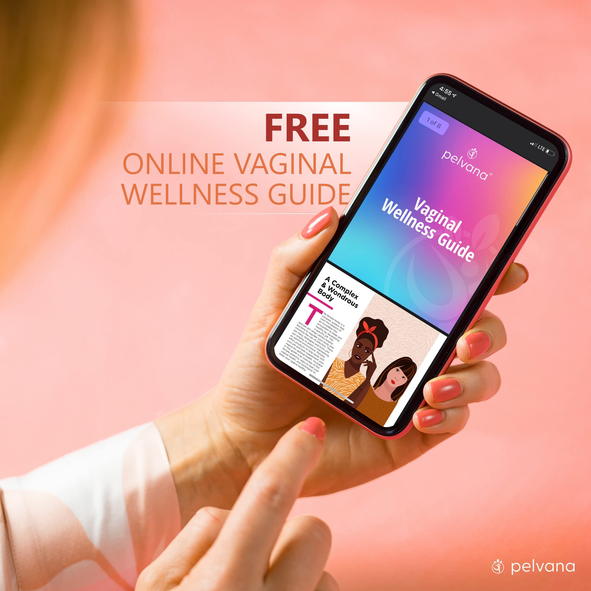 Pelvana Vaginal pH Balance Test Strips for Women 50 Strips - Vaginal pH Test Strips