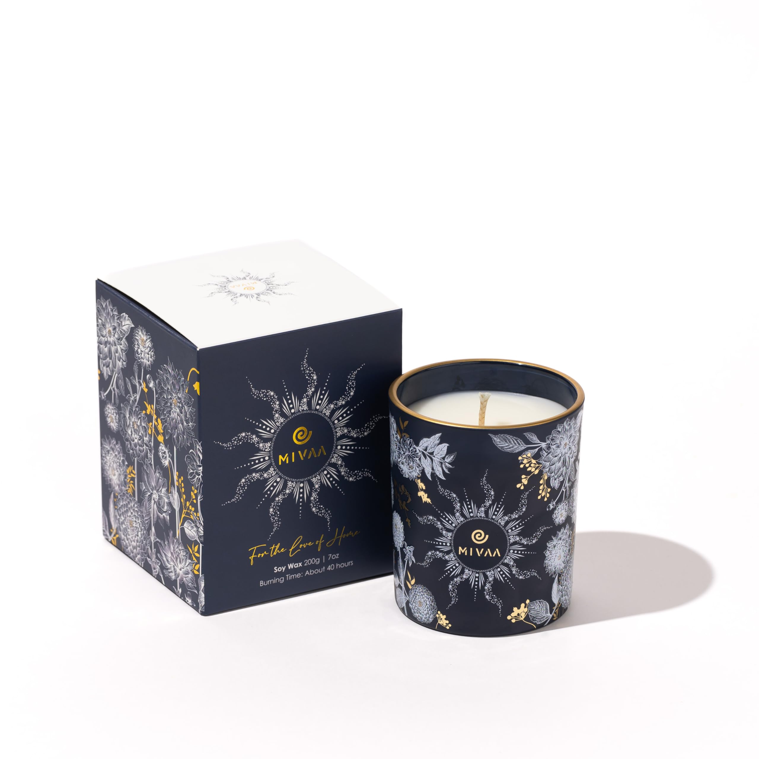 Mivaa Scented Candles - 100% Natural Soy Wax, 40 hrs Burn, Lead-Free Wicks, Holiday, Fall, Winter