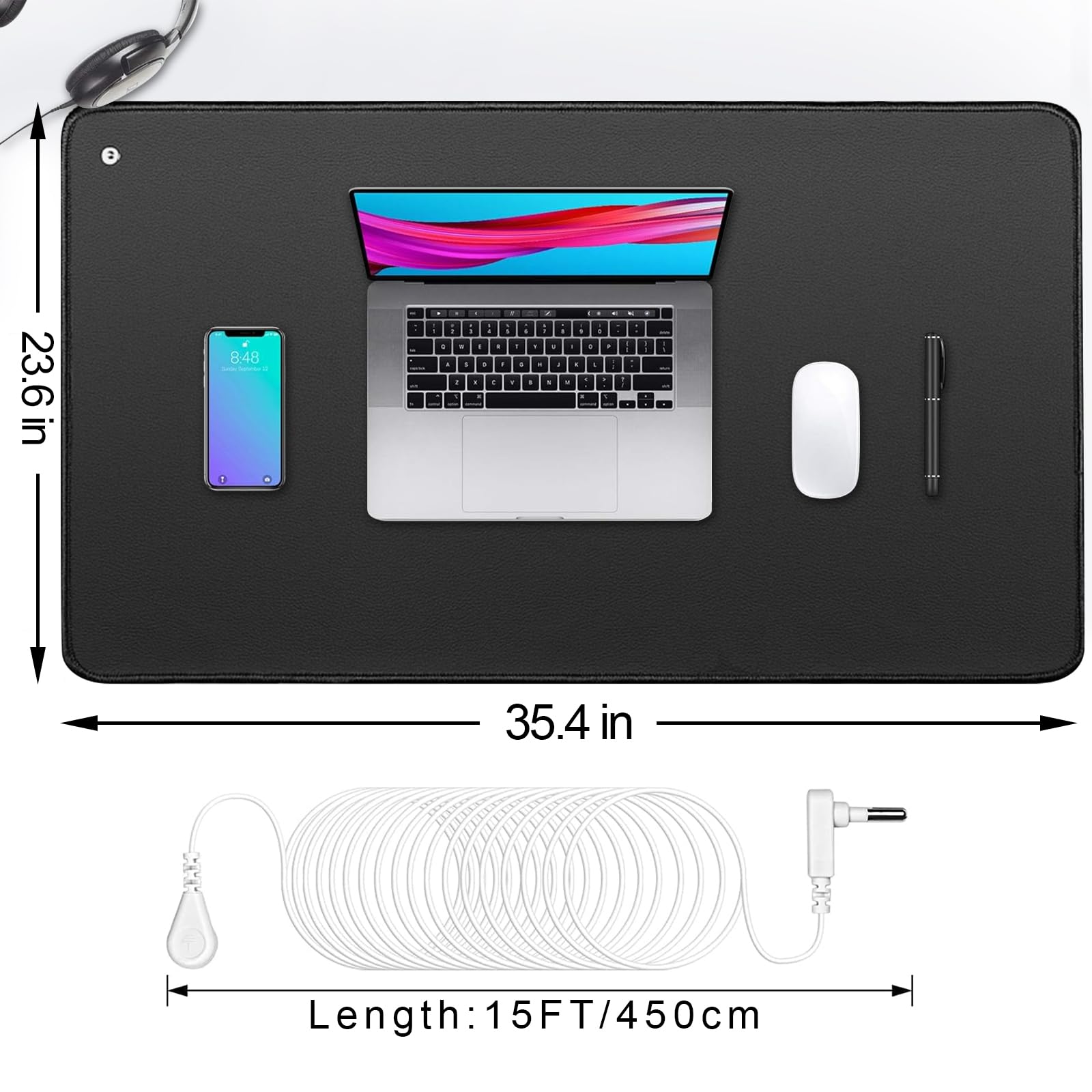 Seader Universal Grounding Mat with 15ft Grounding Cord, Conductive Grounding Mat Earth Pad