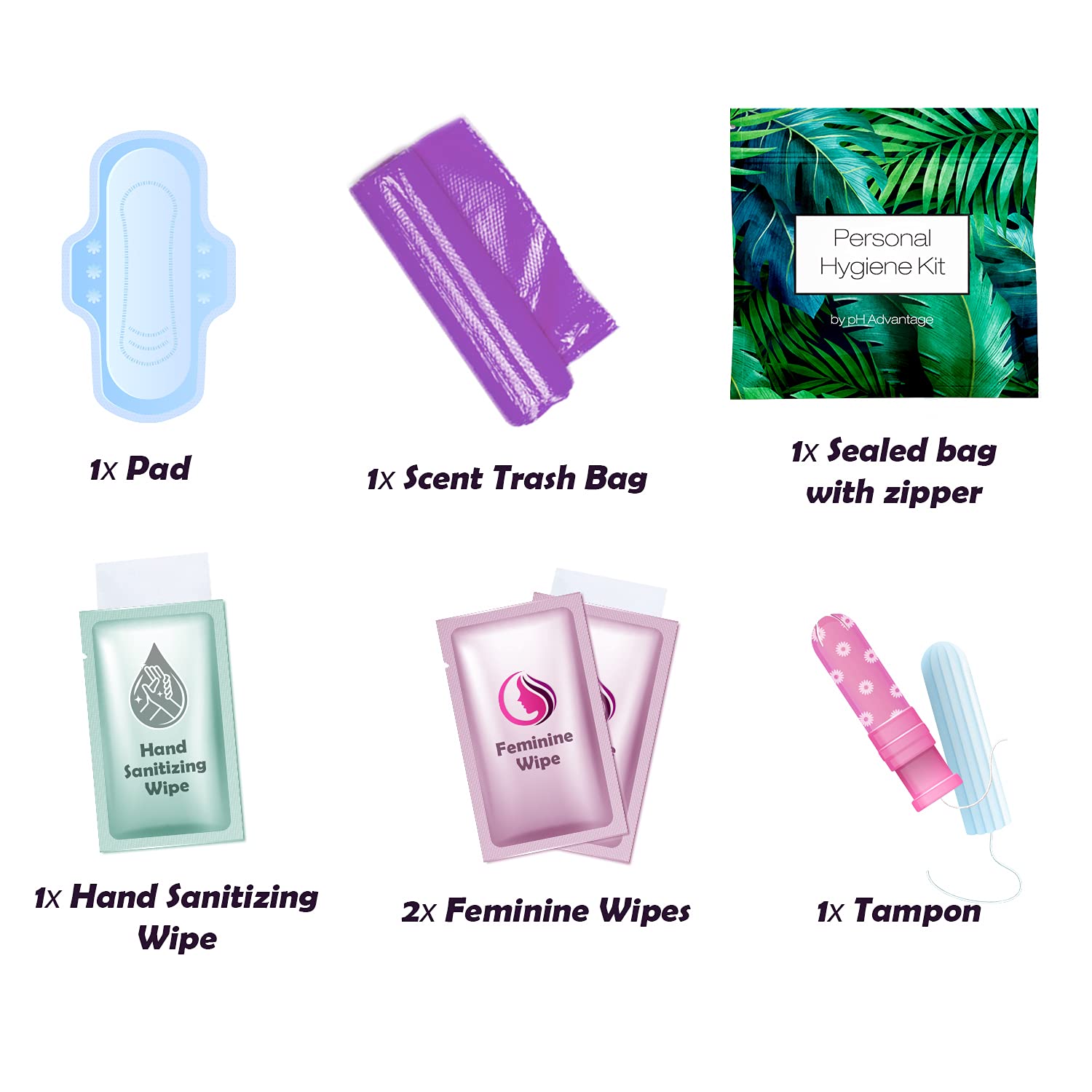 Menstrual Kit All-in-One | Convenience on The Go | Single Period Kit Pack for Travelling, Tweens