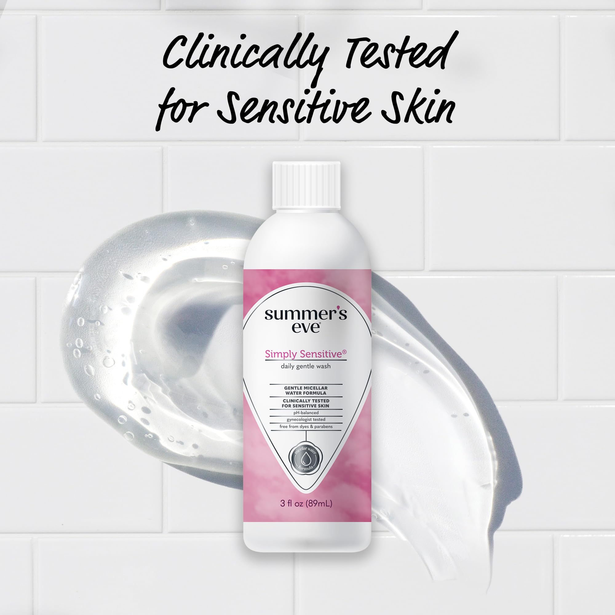 Summer's Eve Simply Sensitive Daily Gentle All Over Feminine Body Wash, Removes Odor