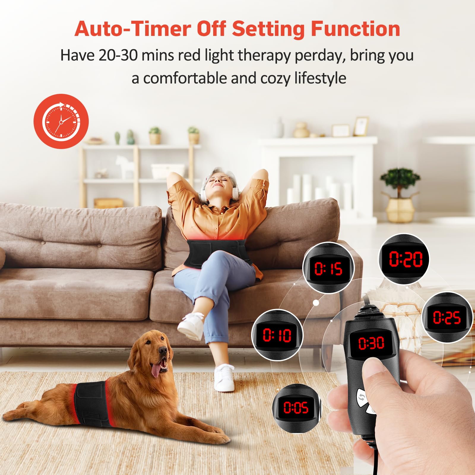 Red Light Therapy for Body, Infrared Light Therapy for Shoulder Waist Muscle Pain Relief