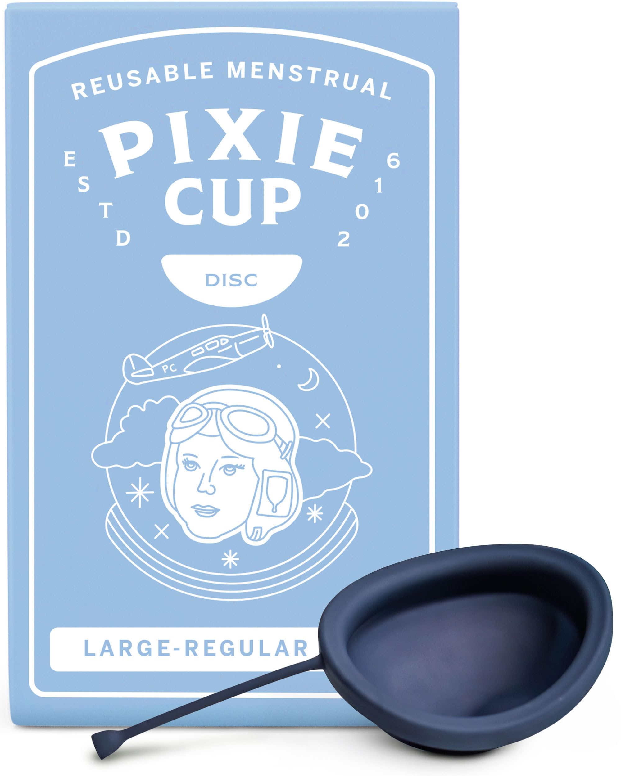 Pixie Soft Menstrual Disc - Ranked 1 for Most Soft Reusable Period Disc - Removable Stem