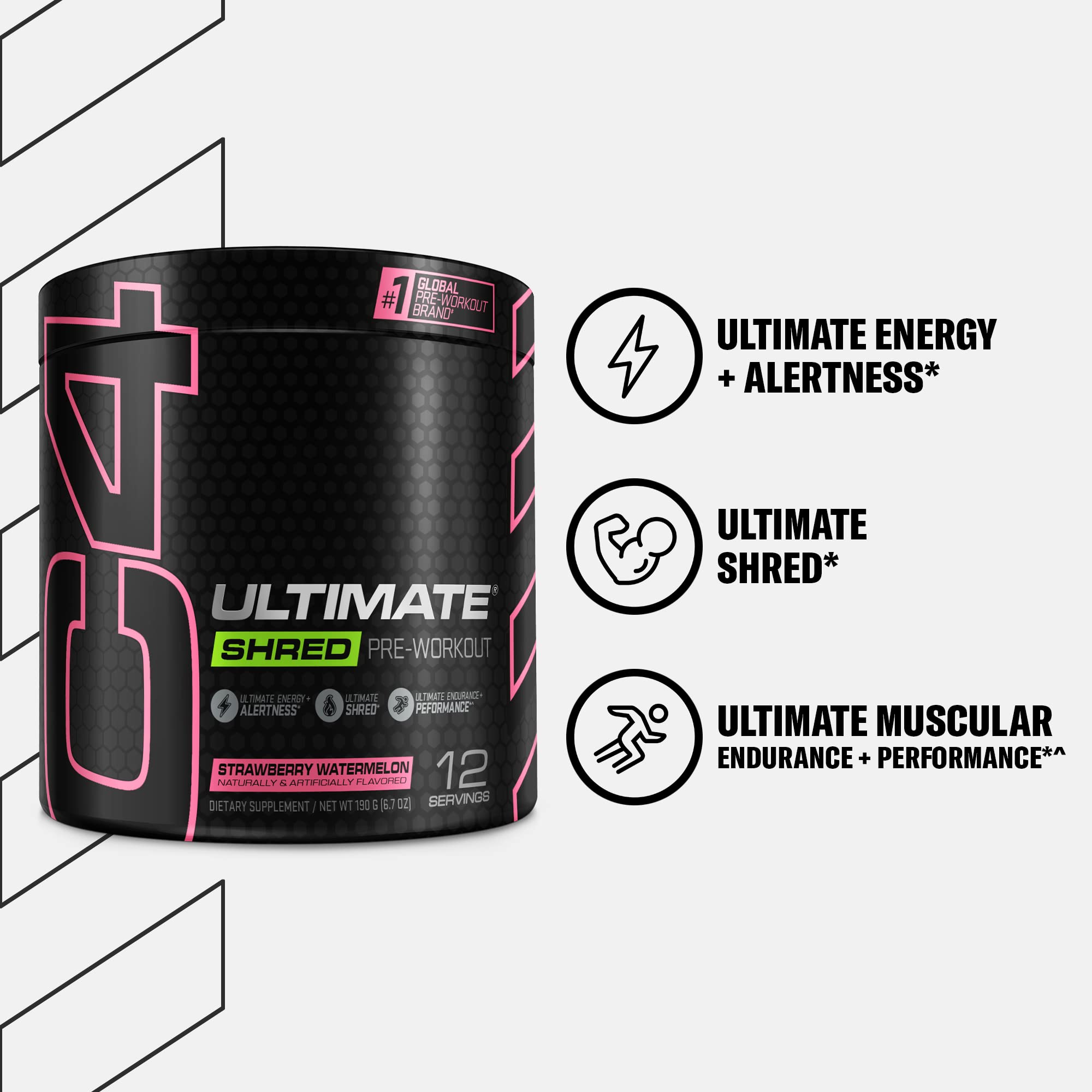 Cellucor C4 Ultimate Shred Pre Workout Powder, Fat Burner for Men & Women, Weight Loss