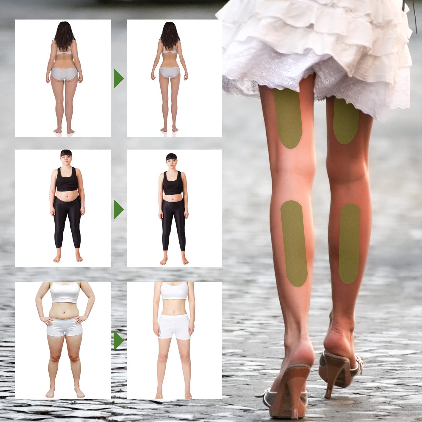 Herballegs Cellulite Reduction Patches, 2 Boxes/60PCS HerbalLegs Patches, Herbal Leg Lifting