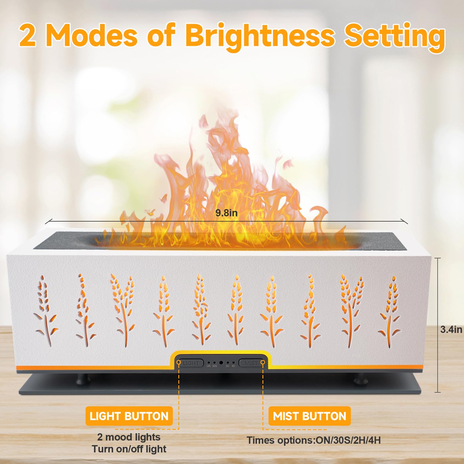 WENPHONE Flame Air Aroma Diffuser Humidifier, Essential Oil Diffuser, 200ml Aromatherapy Diffuser