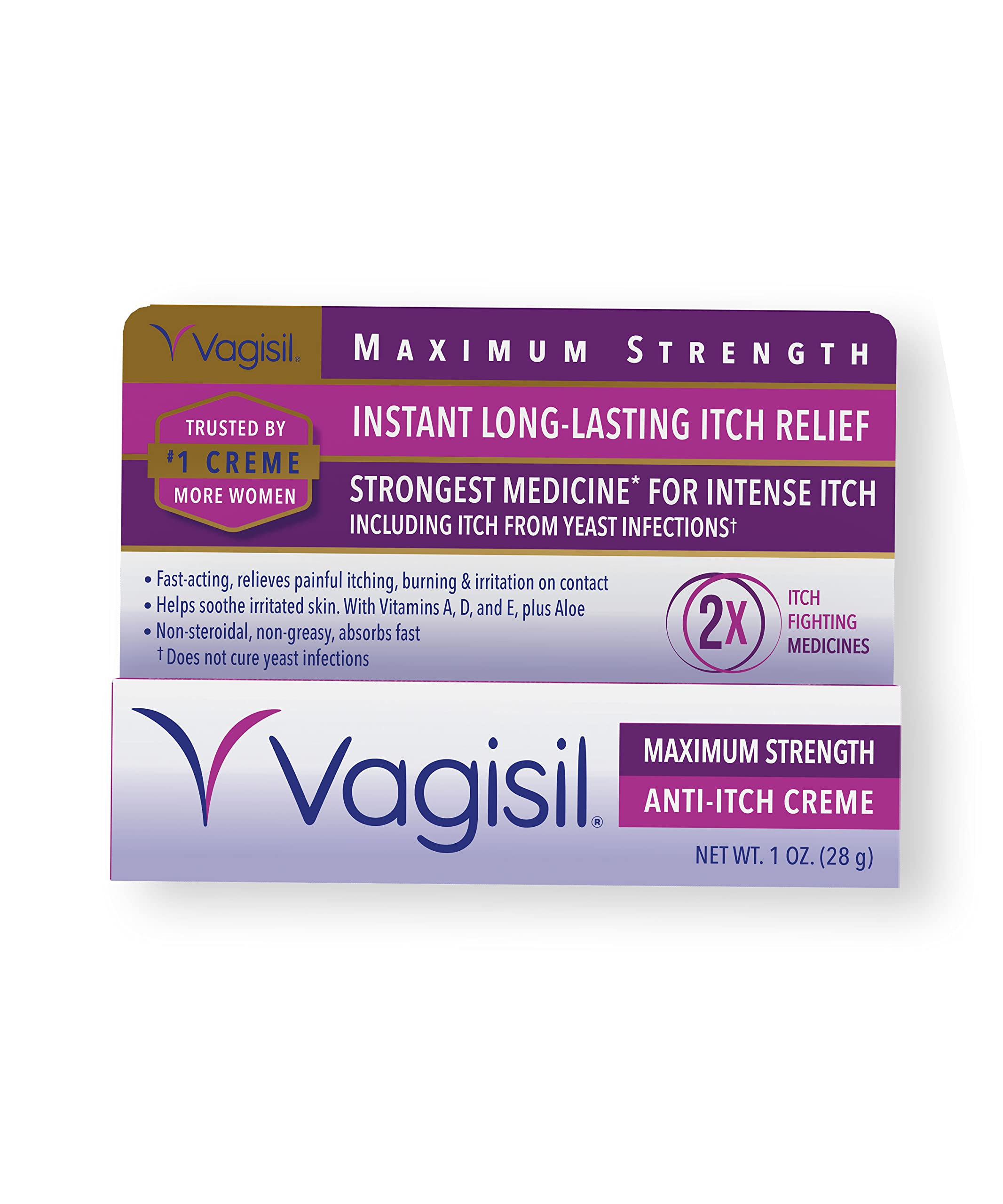 Nature's Way Probiotic Pearls for Women & Vagisil Maximum Strength Feminine Anti-Itch Cream