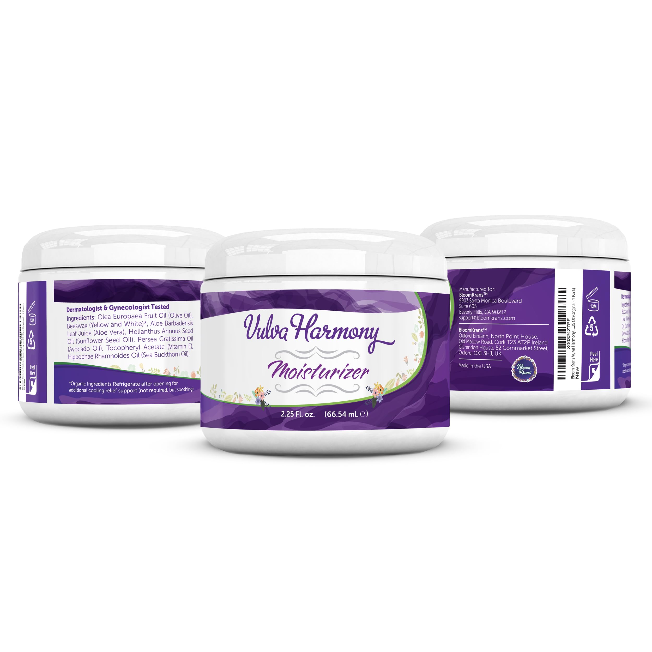 Bloom Krans Vulva Harmony Moisturizer - Vaginal Moisturizer for Women | Dryness, Vaginitis, Itch Relief