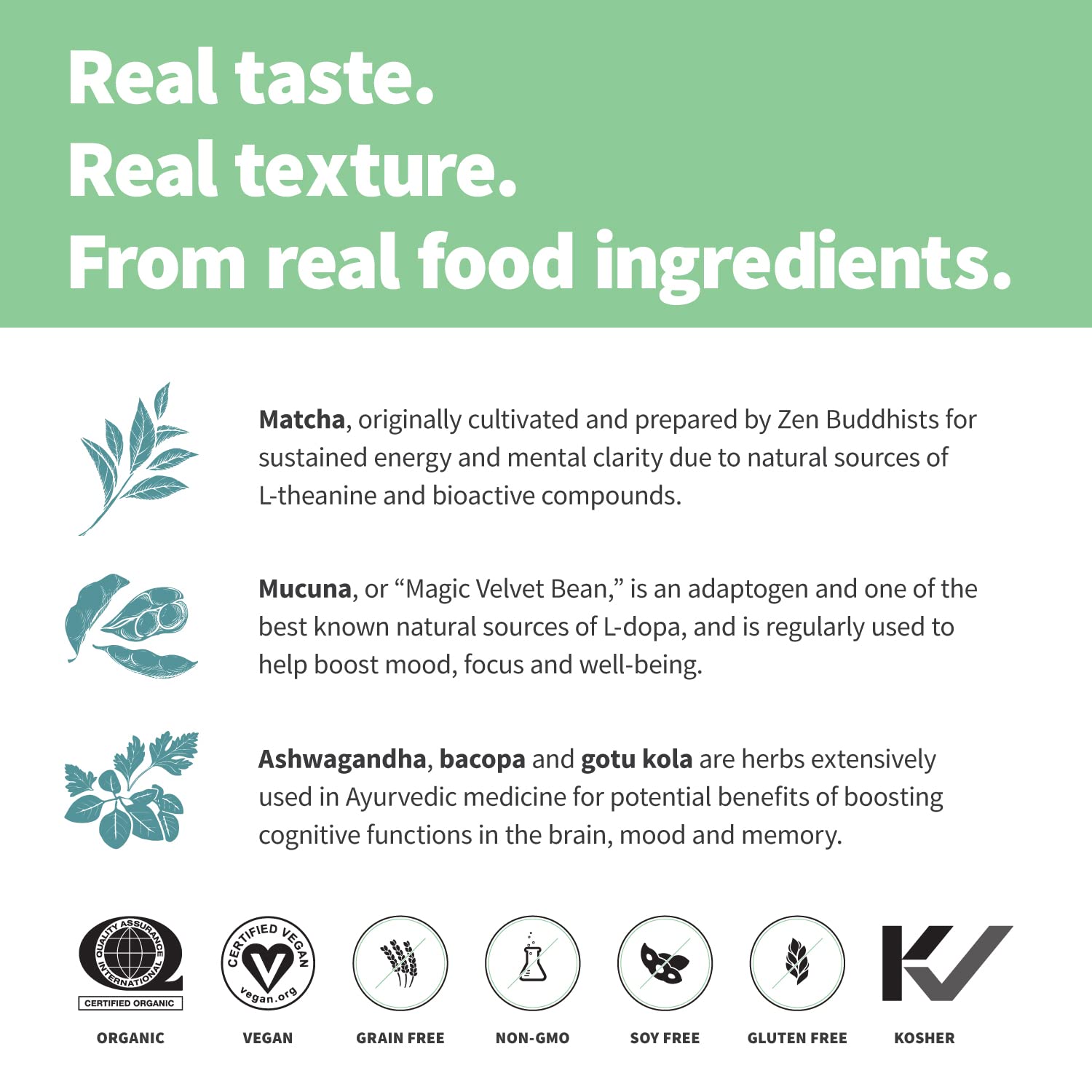 Sprout Living Epic Protein, Plant Based Protein & Superfoods Powder, Mindful Matcha