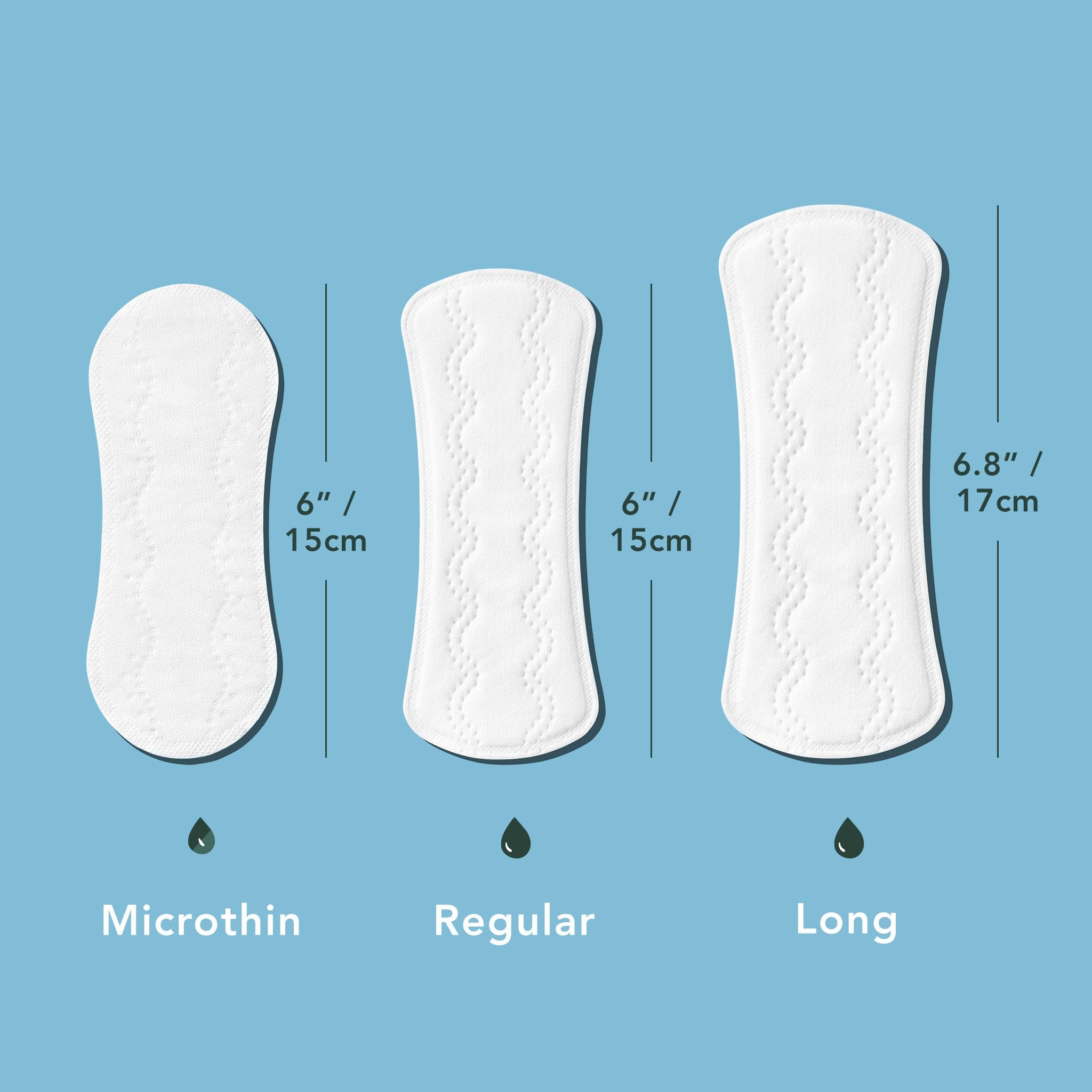 Rael Panty Liners for Women, Organic Cotton Cover - Thin Pantiliners, Light Absorbency, Unscented