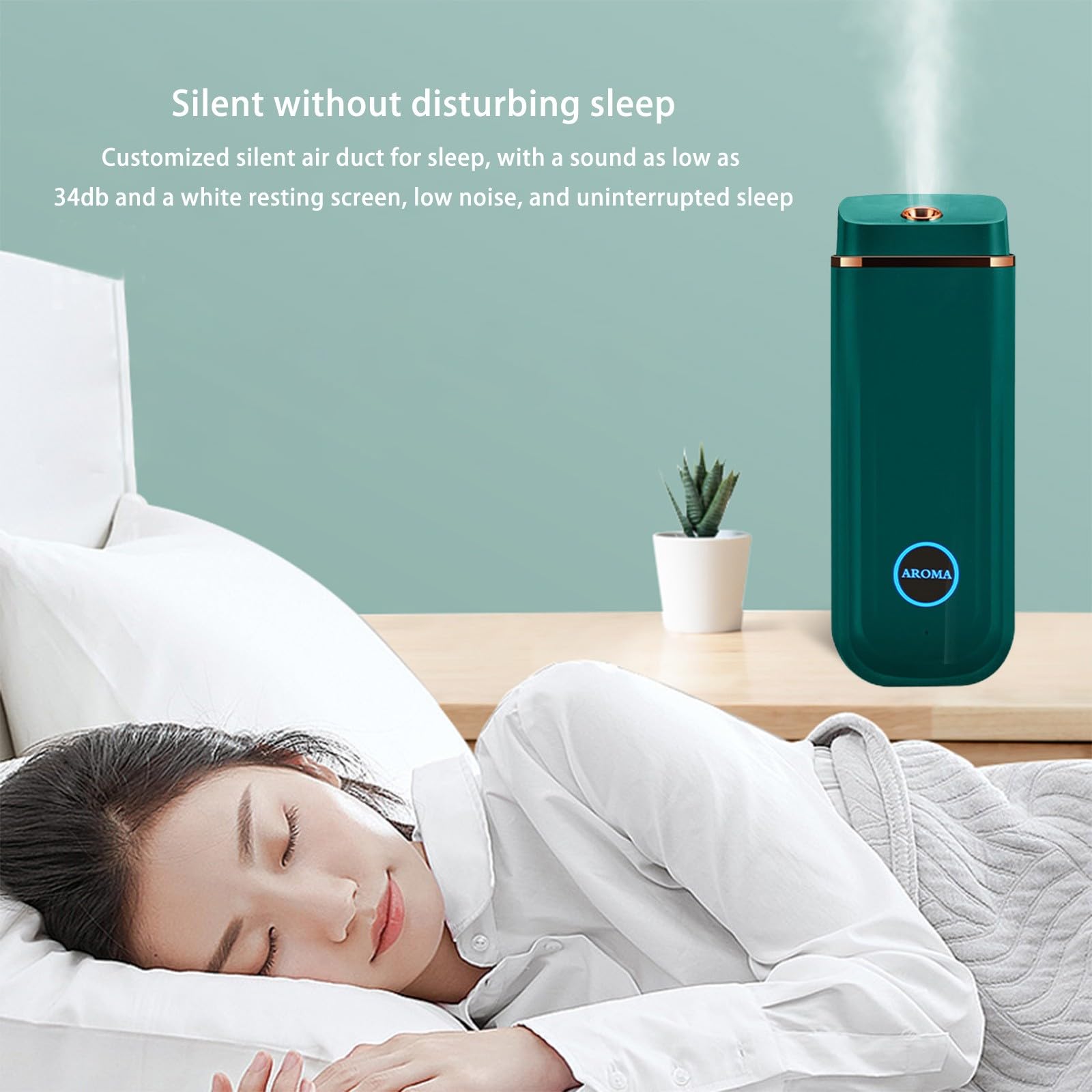 Sentmoon Essential Oil Diffusers for Home, Portable Rechargeable Aroma Humidifier with 3-Level Mode