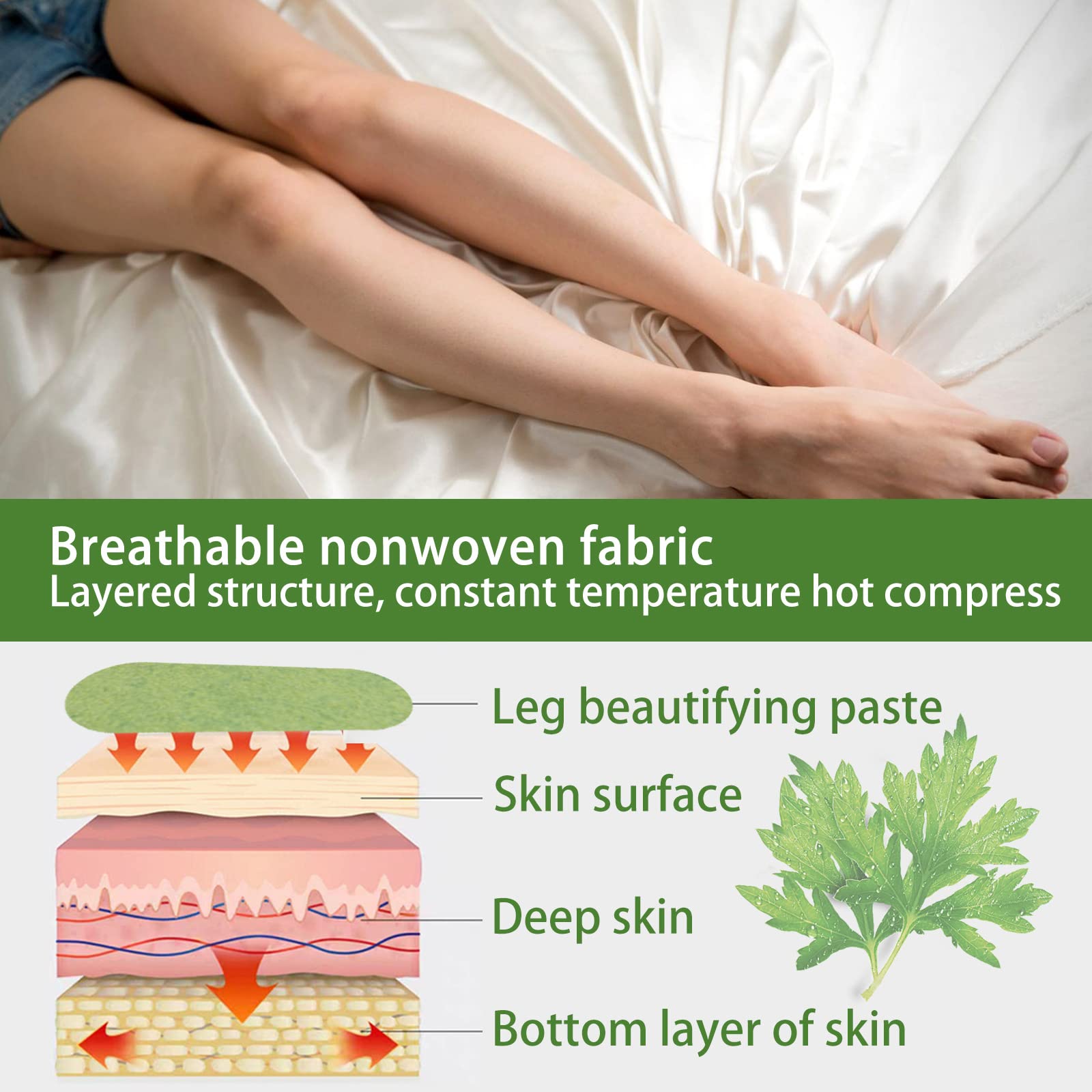 Herballegs Cellulite Reduction Patches, 2 Boxes/60PCS HerbalLegs Patches, Herbal Leg Lifting