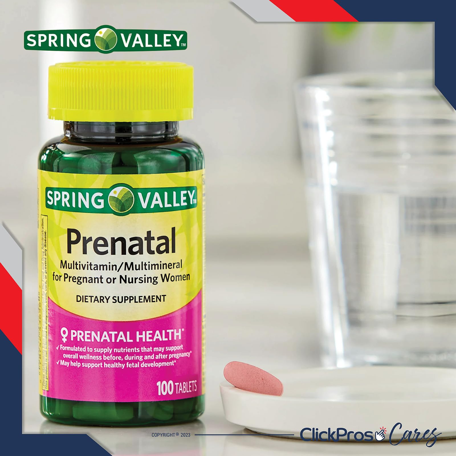 Spring Valley Prenatal Multivitamin/Multimineral for Pregnant and Nursing Women