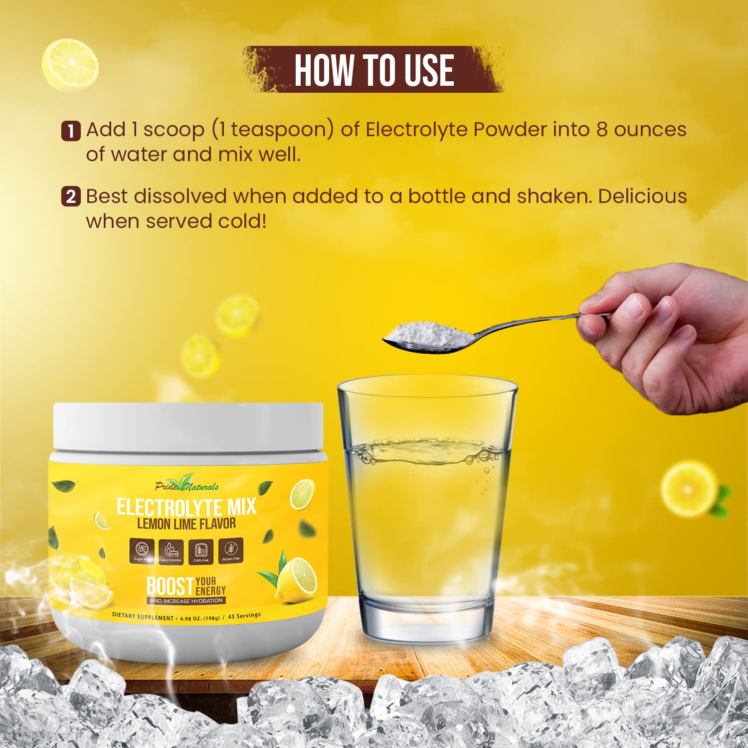 Electrolyte Powder - Refreshing Workout Recovery Electrolytes, Sugar Free, Gluten Free