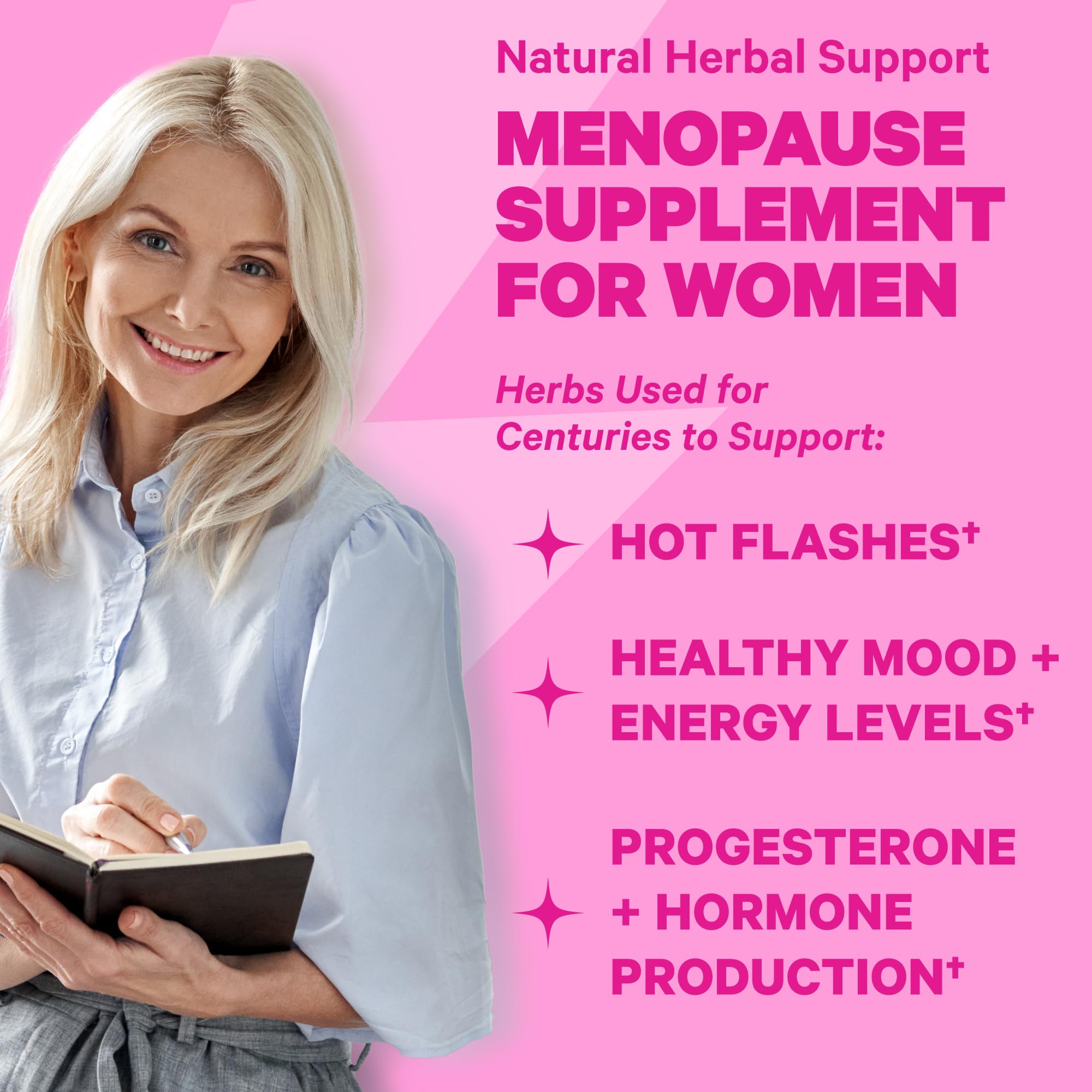 Pink Stork Menopause Supplement & Progesterone Cream for Women to Support Hormone Balance