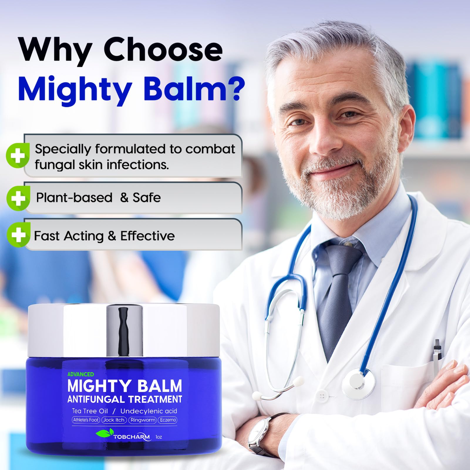 Tobcharm Antifungal Cream, Antifungal Cream for Skin, Ringworm Treatment for Humans