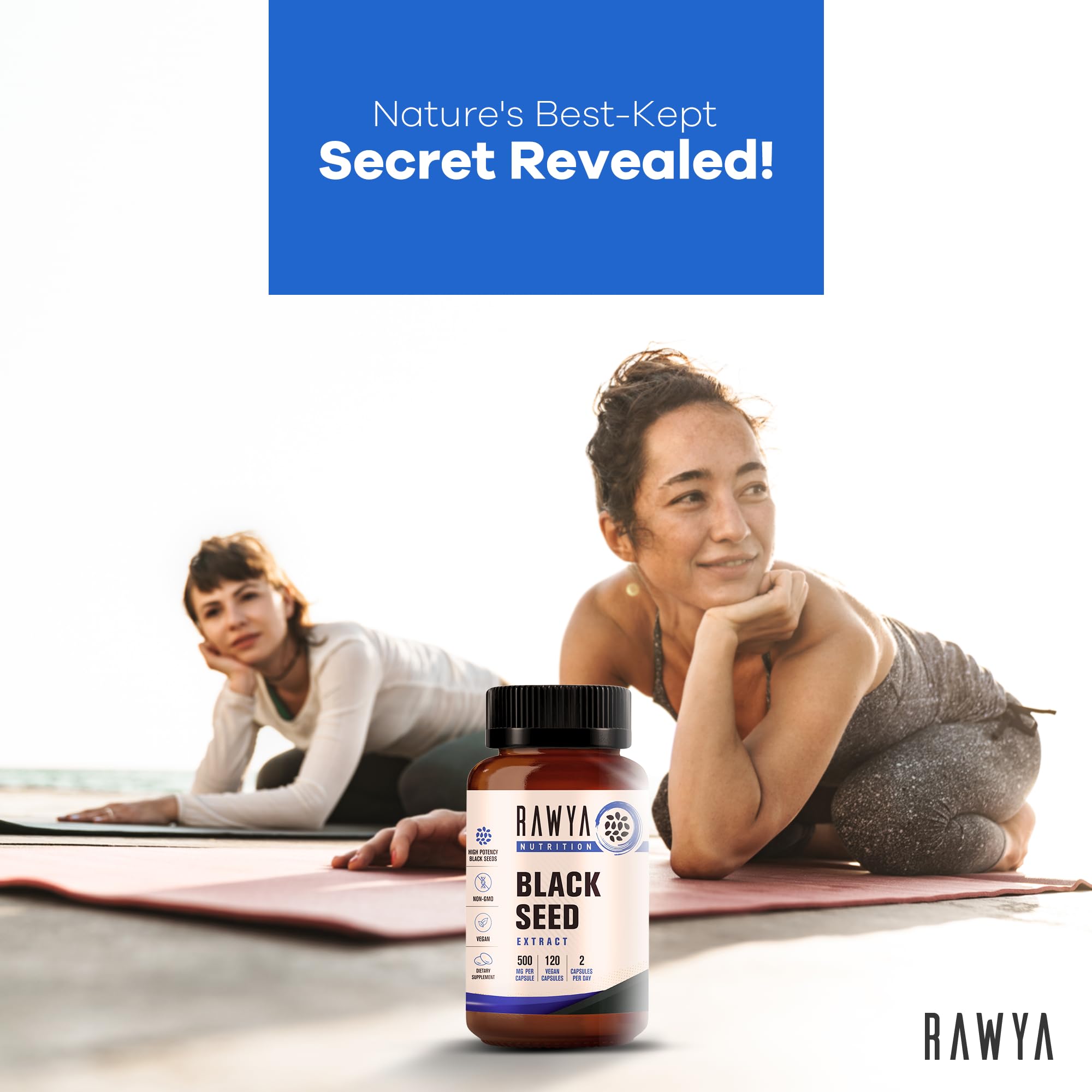 RAWYA Nutrition, Black Seed Extract, 120 Vegan Capsules, Nigella Sativa, Black Cumin