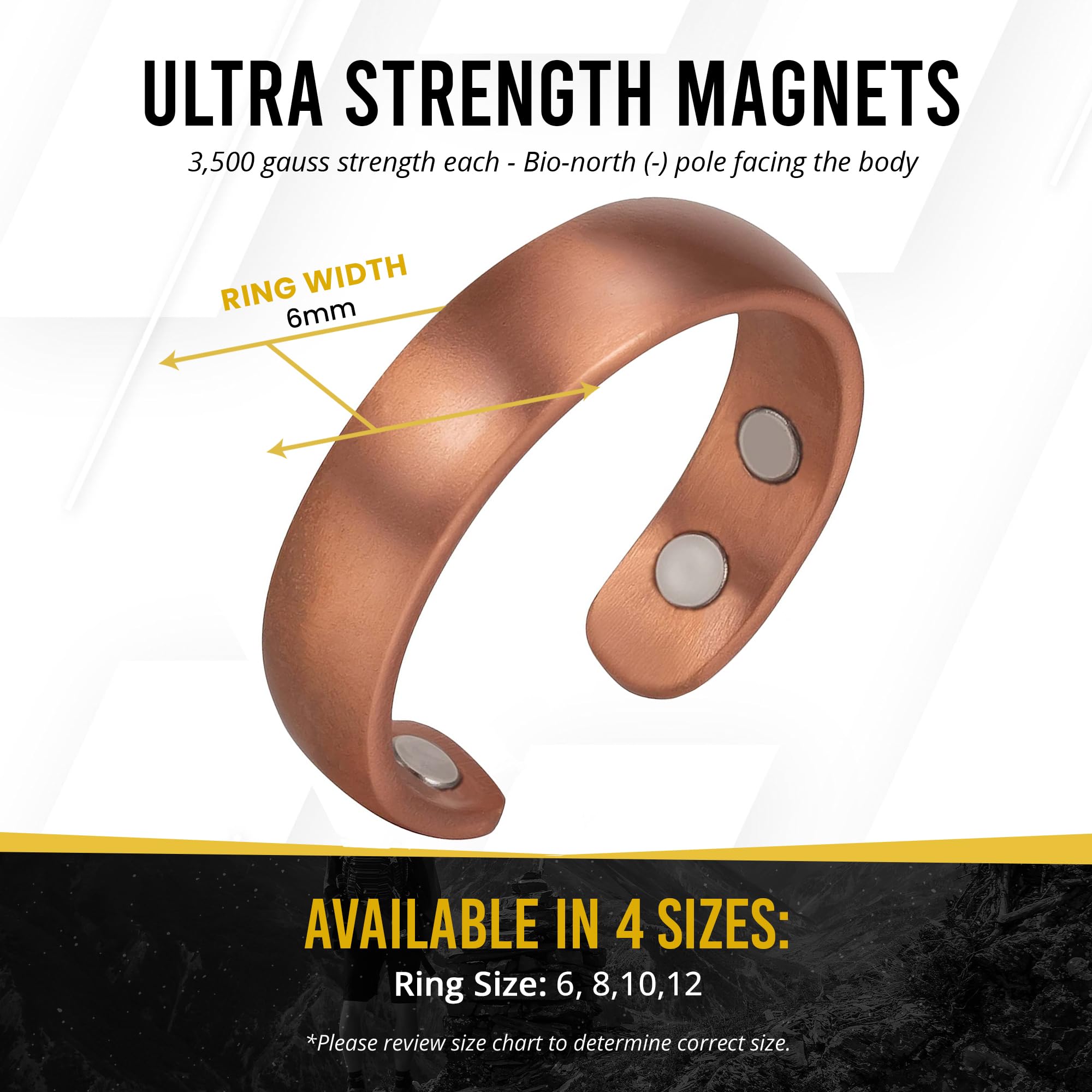 MagnetRX® Magnetic Copper Ring – Elegant Magnetic Rings – Copper Rings for Women & Men