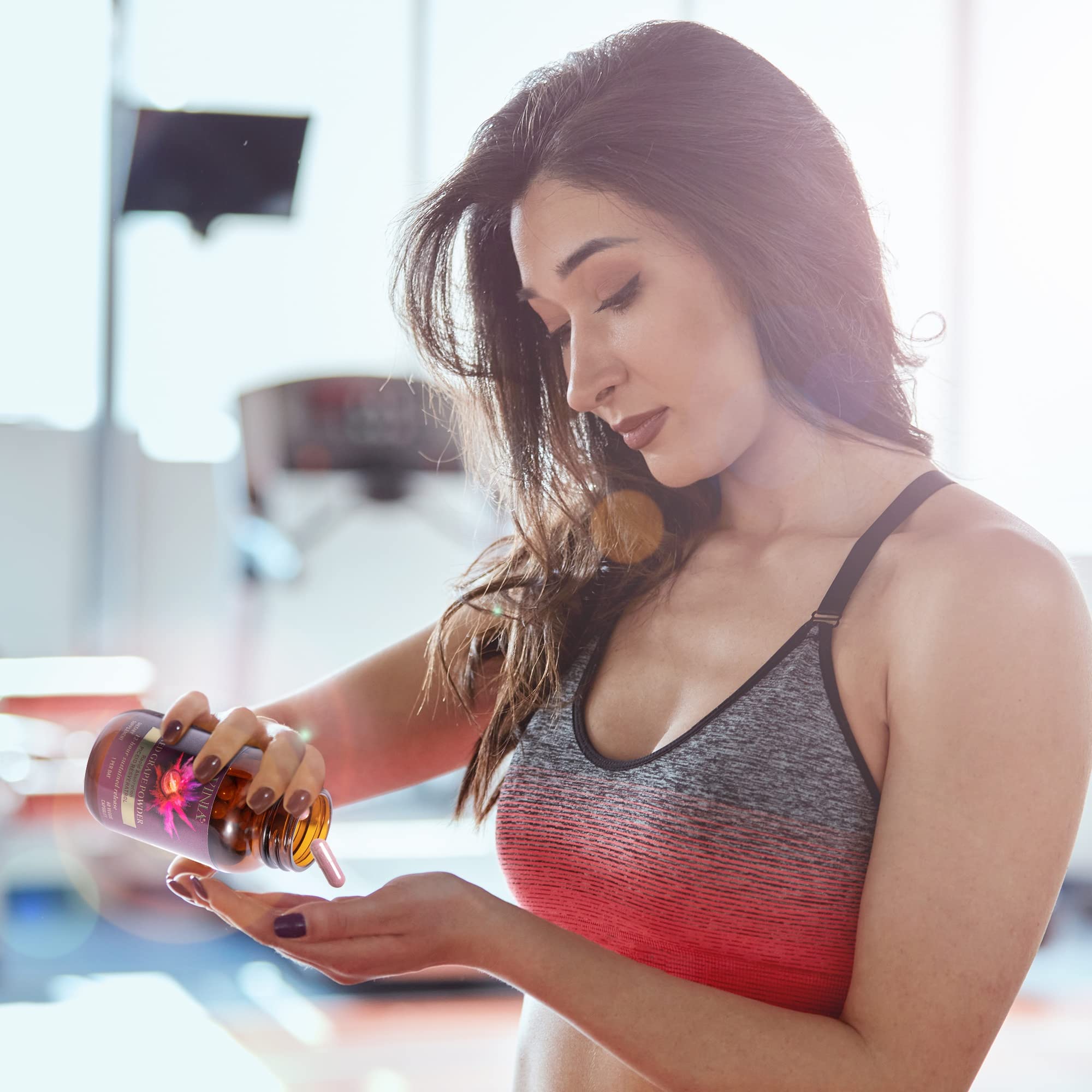 VINIA 12-Hour Sustained Release Piceid Resveratrol Supplement. Nitric Oxide Supplement