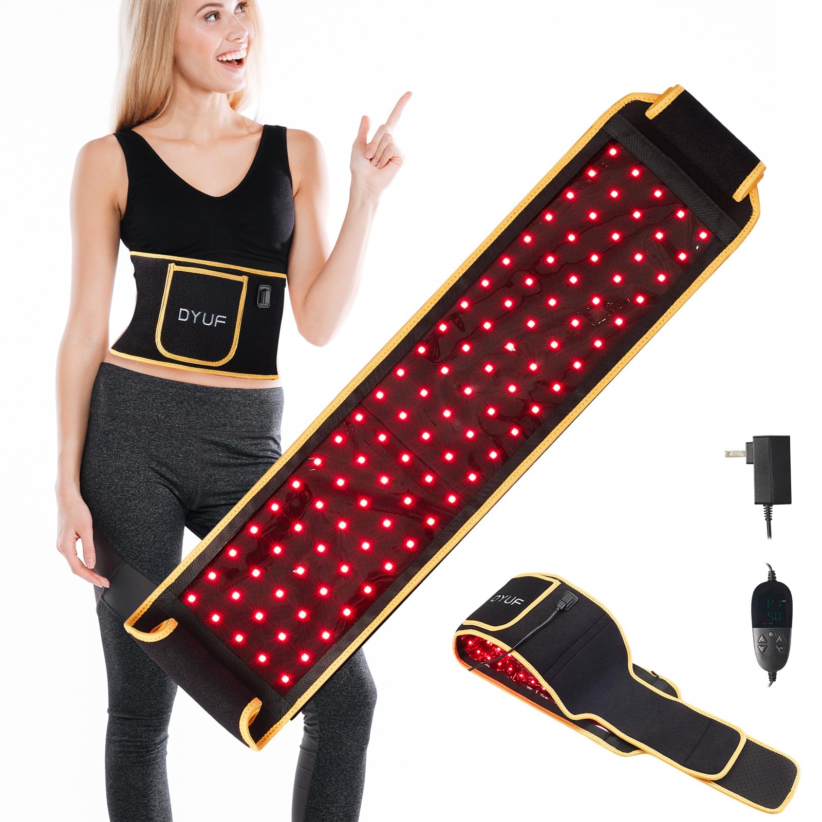 Red Light Therapy Belt DYUF Infrared Light Therapy : Muscle Recovery, Pain Relief, and Healing Device