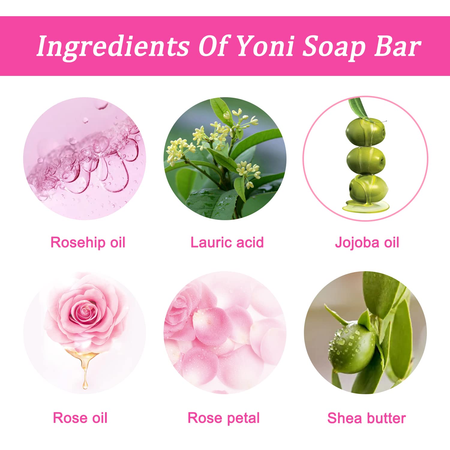 Yoni Soap Bars Vaginal Wash 2 PCS, 100% Natural Organic Yoni Bar Soap for Women Ph Balance Yoni