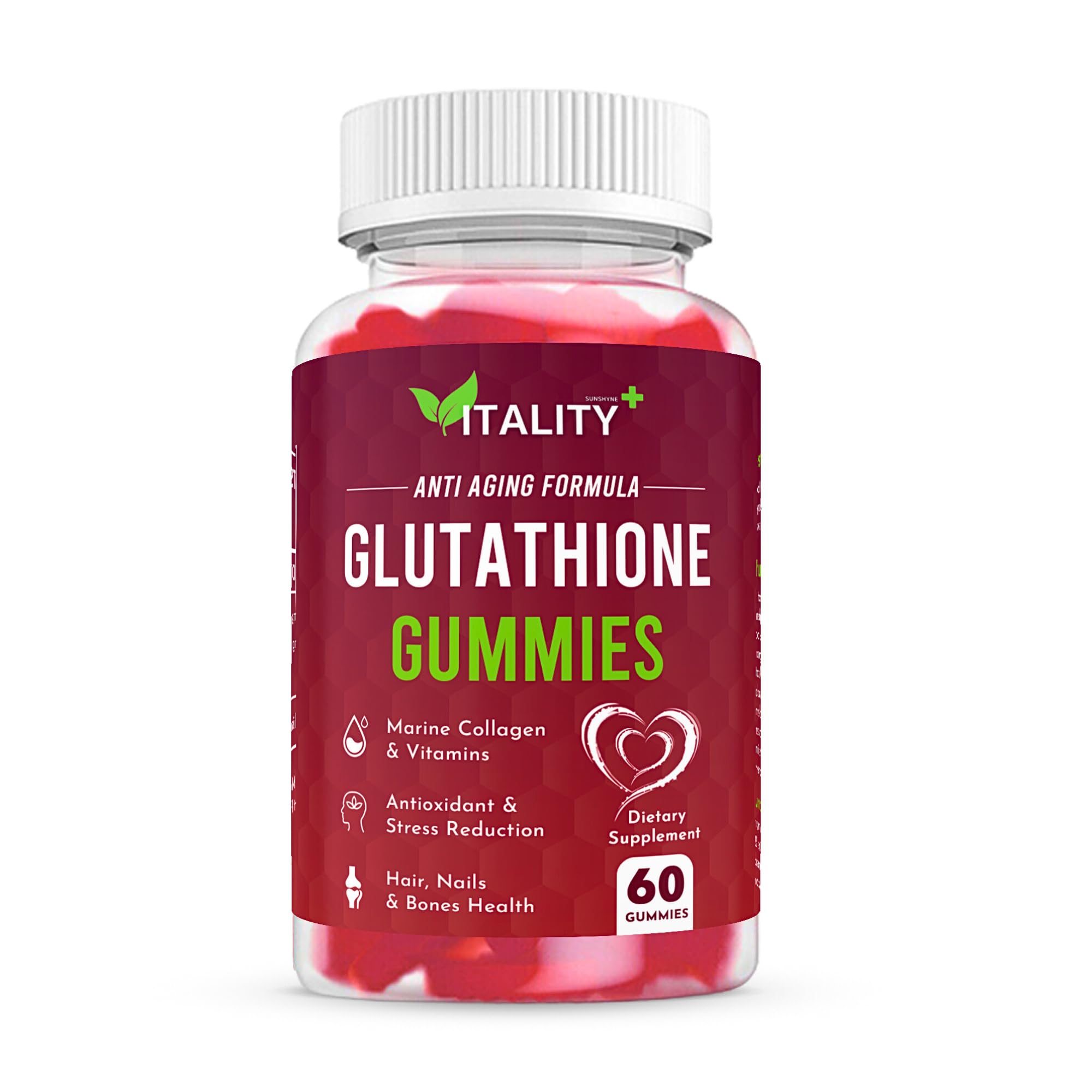 2 Pack Glutathione Gummies | with Marine Collagen | 1050mg per Serving | Antioxidant Support