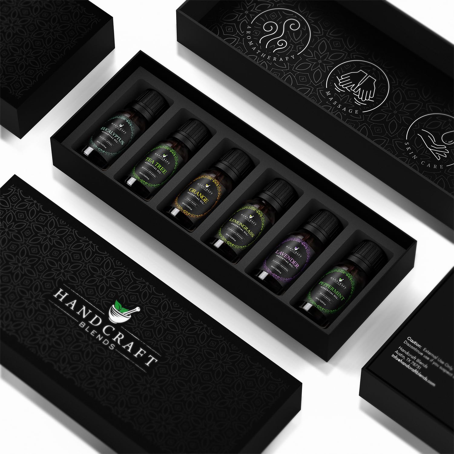 Handcraft Essential Oils Set – Top 6 Essential Oil Diffuser Oils for Home, Candle Making, Aromatherapy Oils