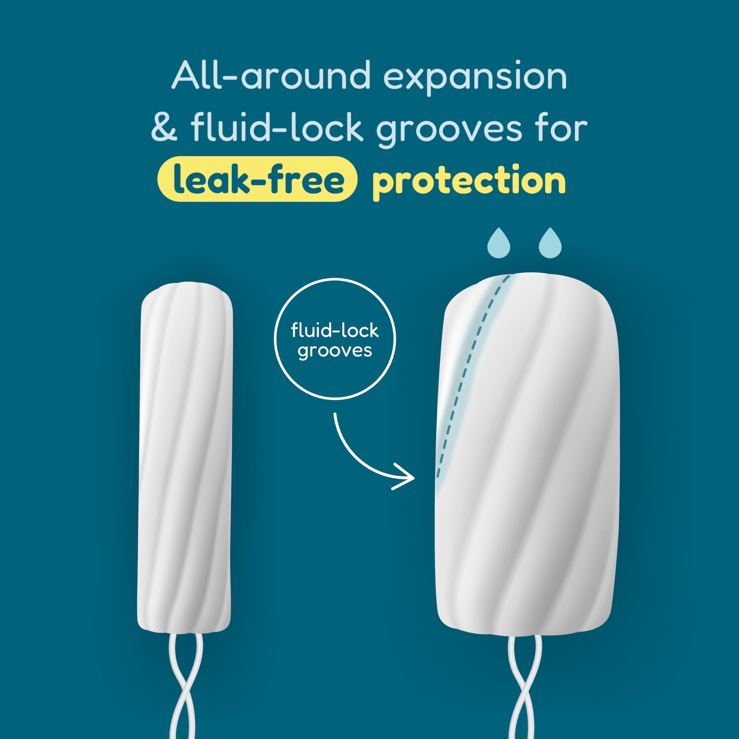 o.b. Tampons | Non-Applicator Tampon, Unscented | Super Tampon, 40ct