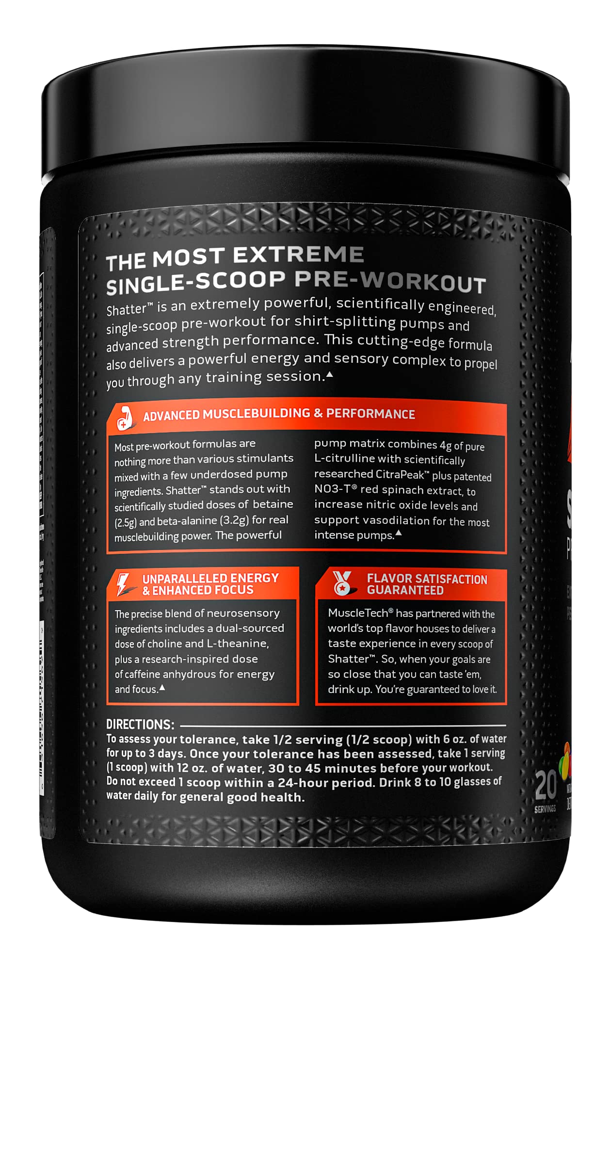 Pre Workout Powder MuscleTech Shatter Pre-Workout PreWorkout Powder