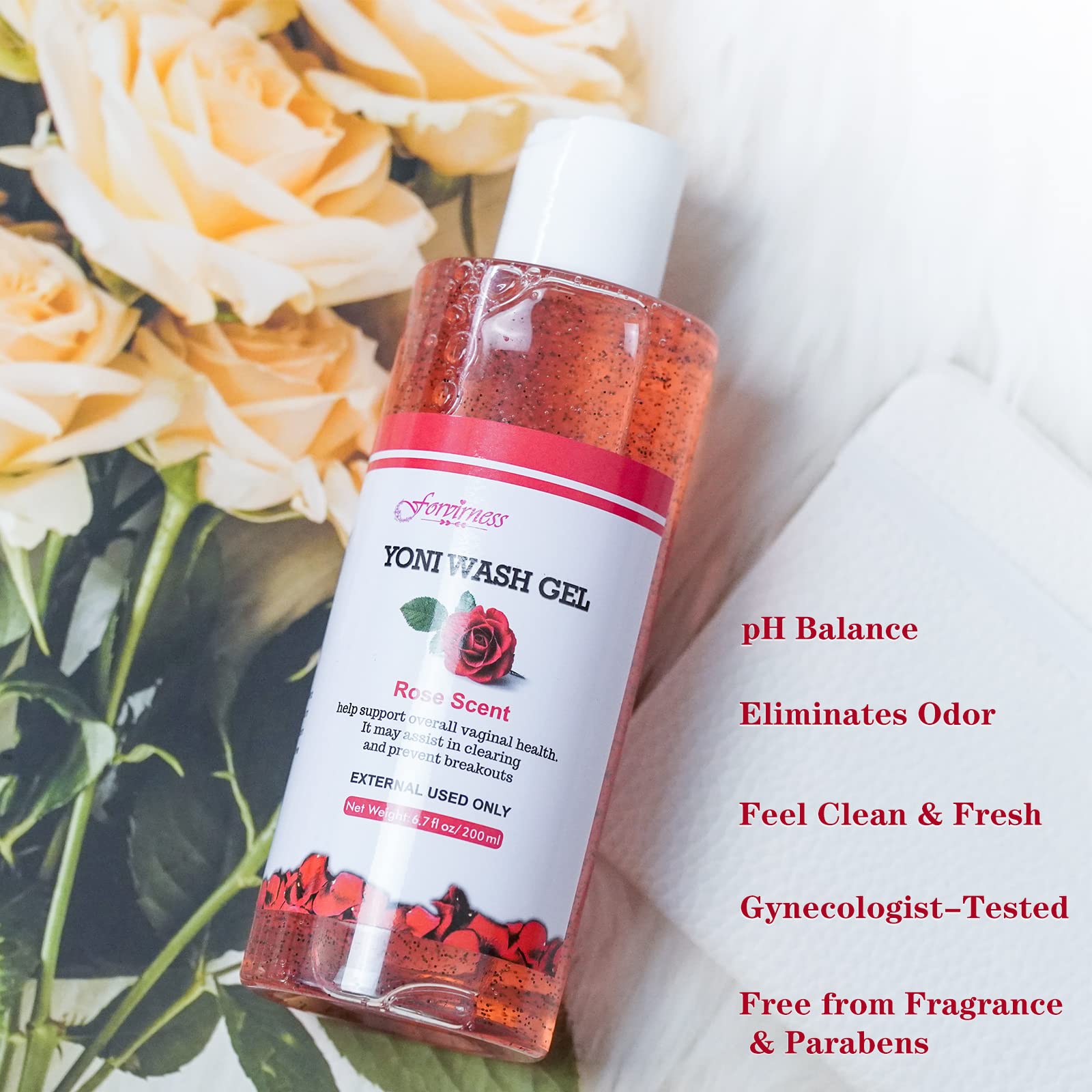 forvirness Feminine Wash with Cleaning Factor, Vaginal Wash - Clean, Remove Odor, pH Balance