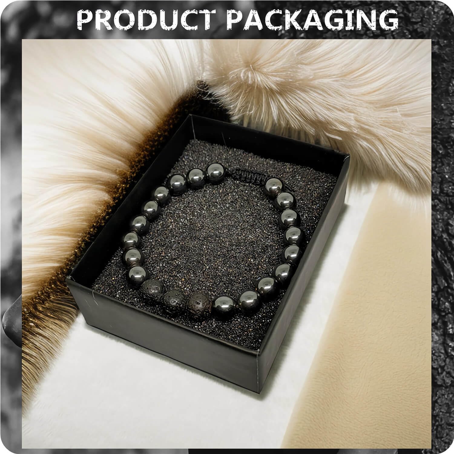 RENZHI-Magnetic Hematite Bracelet–Beaded Magnetic Bracelets for Men and Women