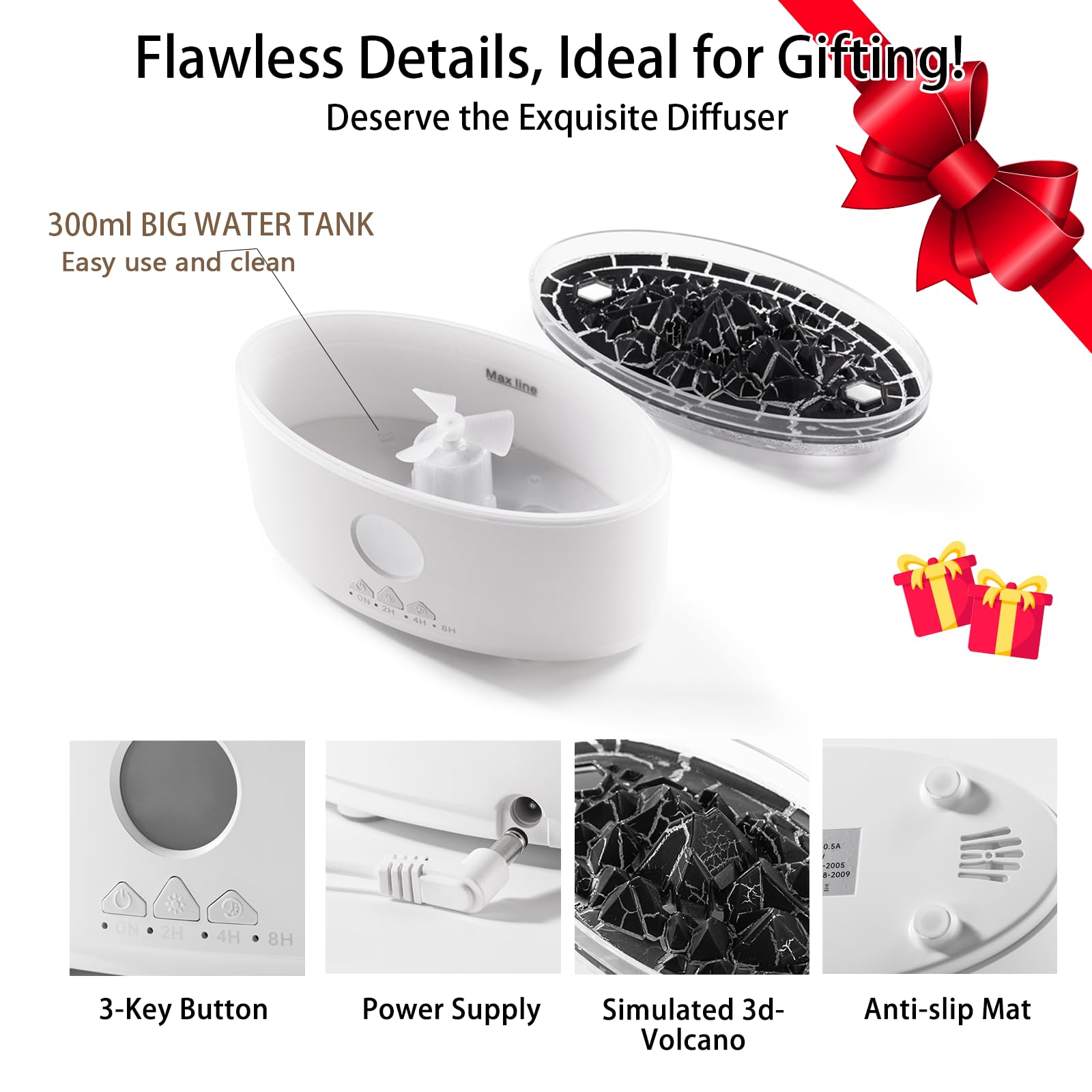 Paxeer Essential Oil Diffuser, 300ml Aromatherapy Diffuser with Remote Control, Auto Shut-Off & Timer